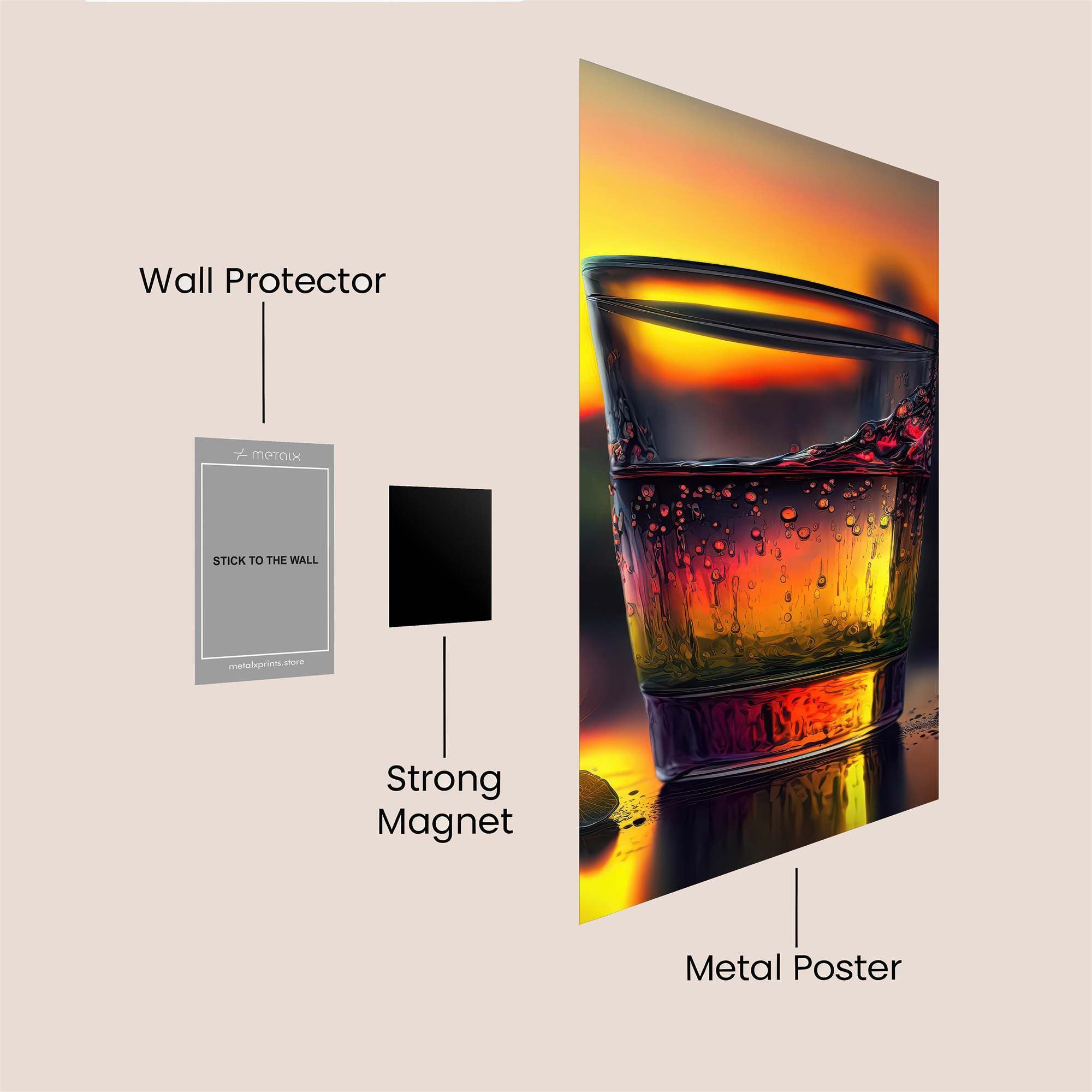 Sunset Sip Safe Wall Magnetic / M