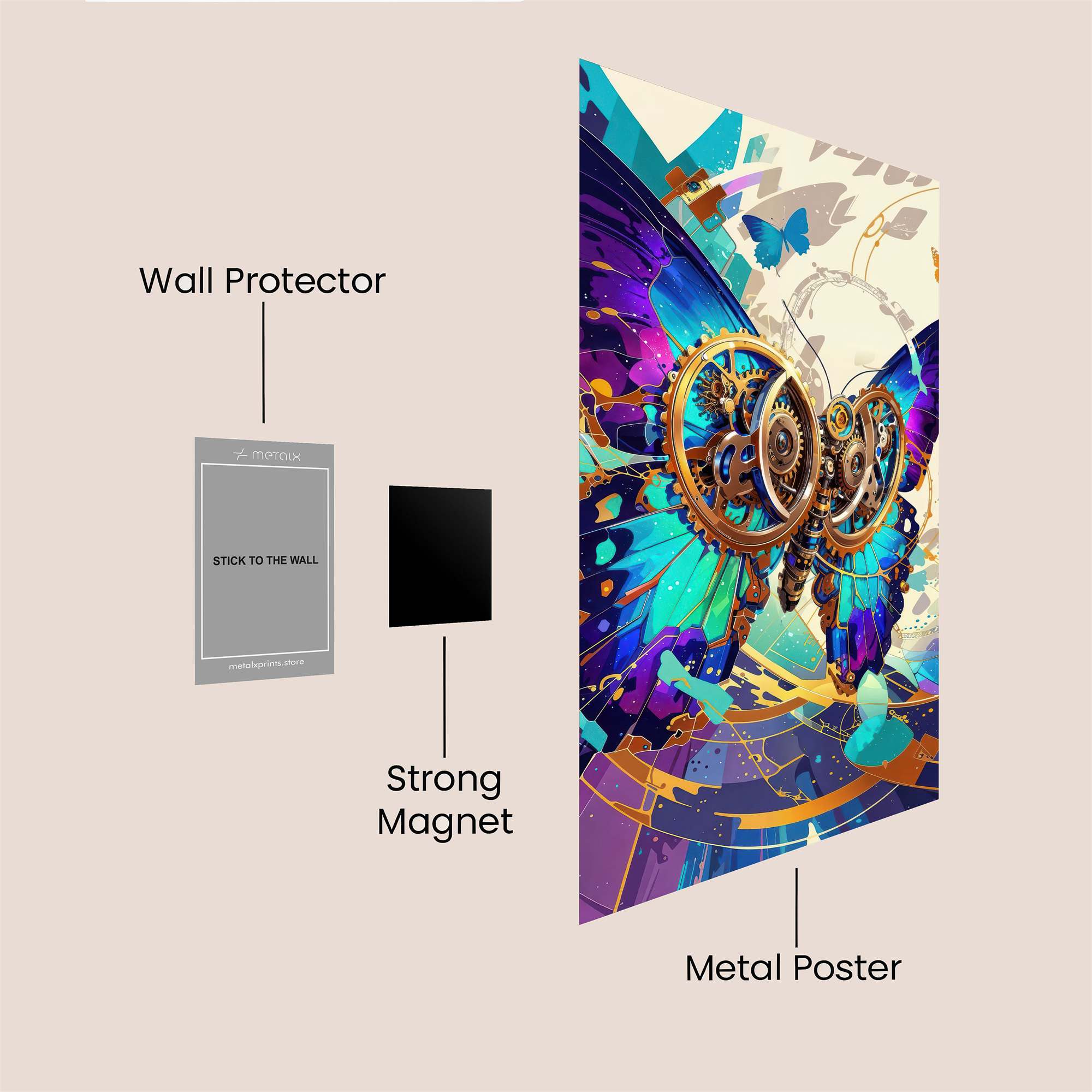 Steampunk Serenity Safe Wall Magnetic / M