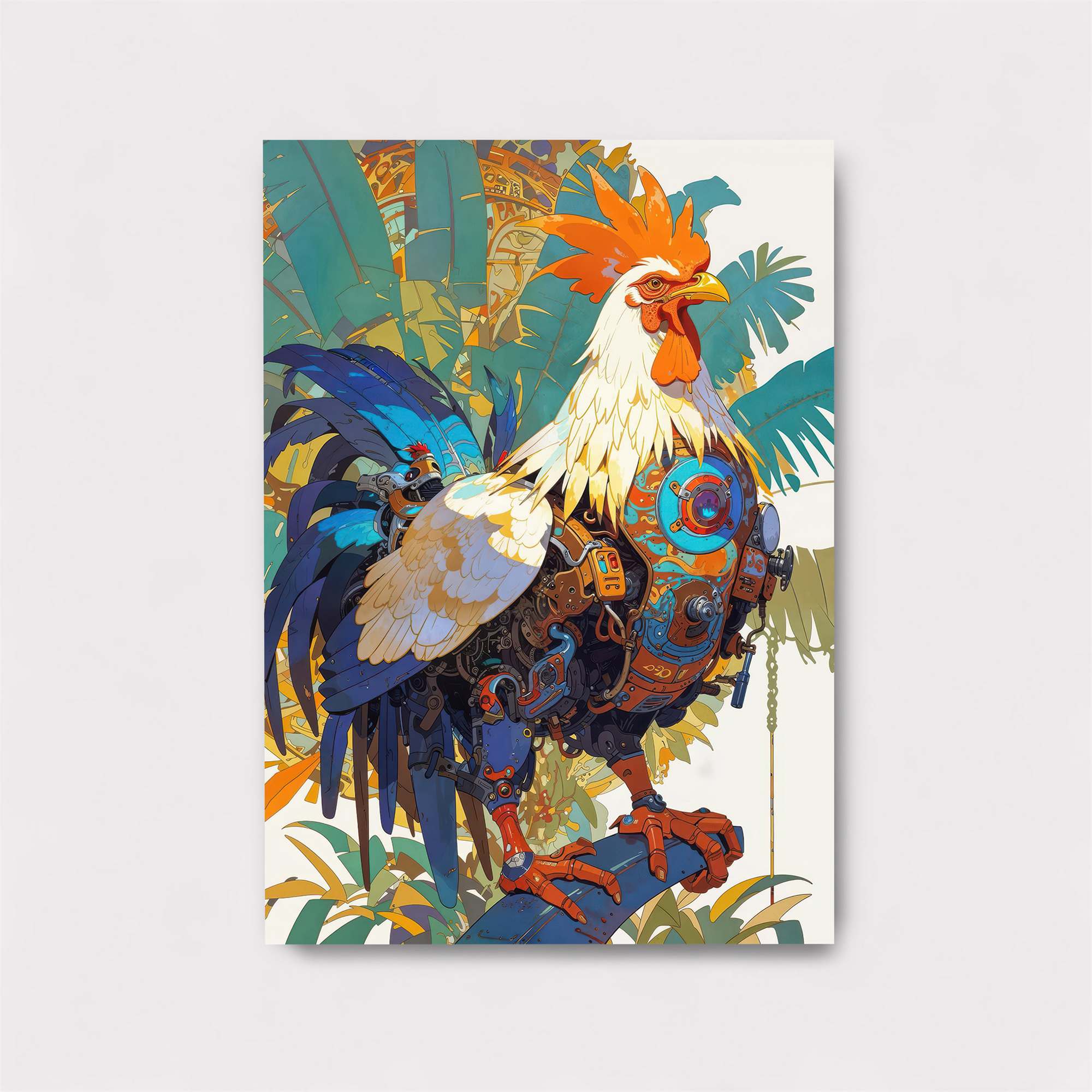 Cyborg Rooster Safe Wall Magnetic / M