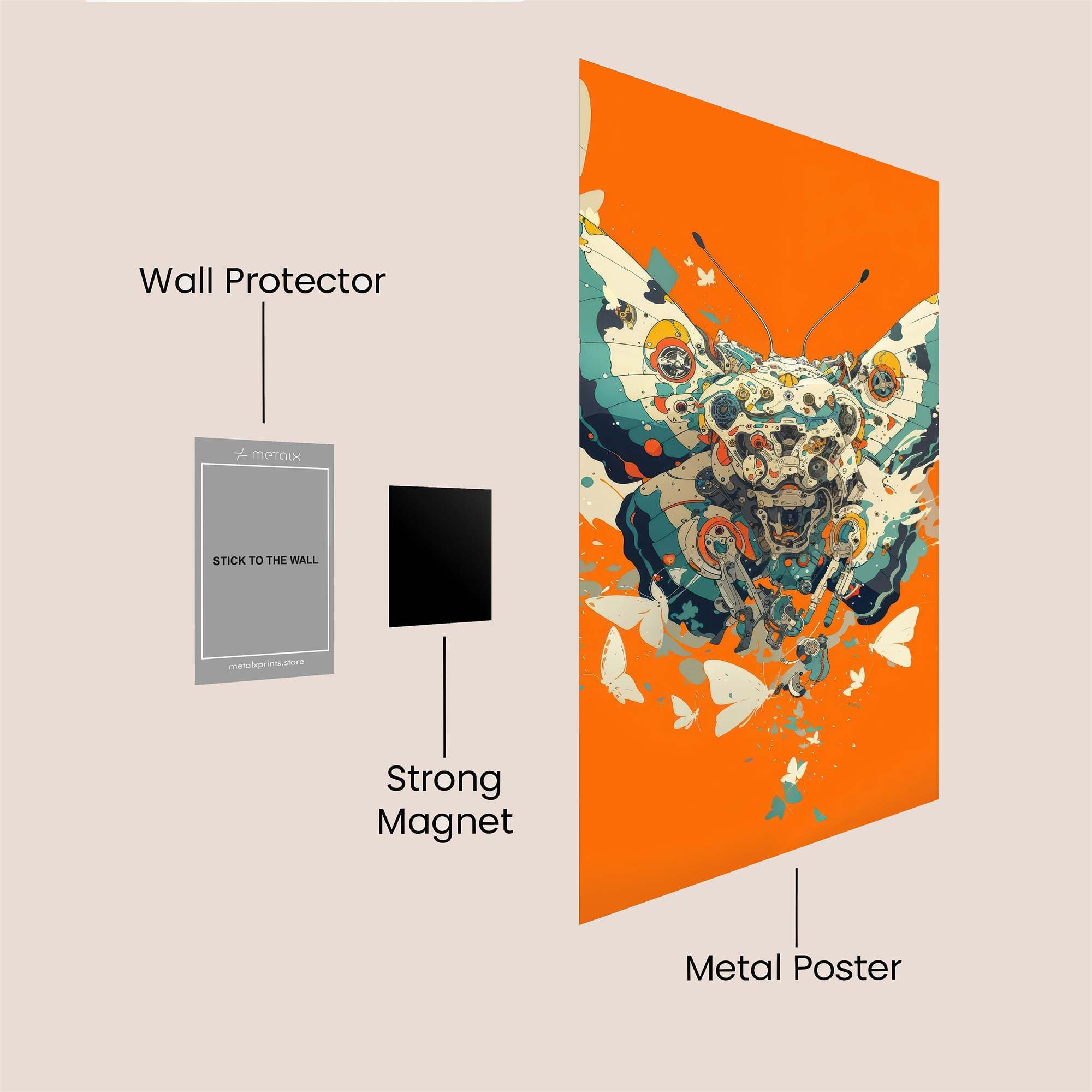 Butterfly Fusion Safe Wall Magnetic / M