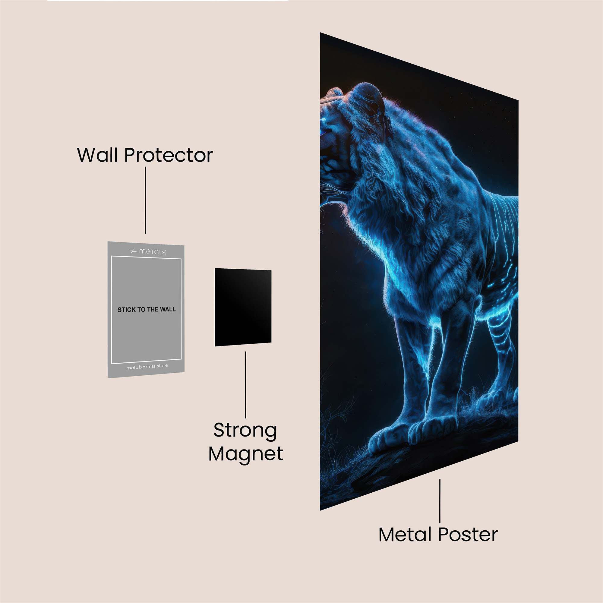 Tiger Glow Safe Wall Magnetic / M