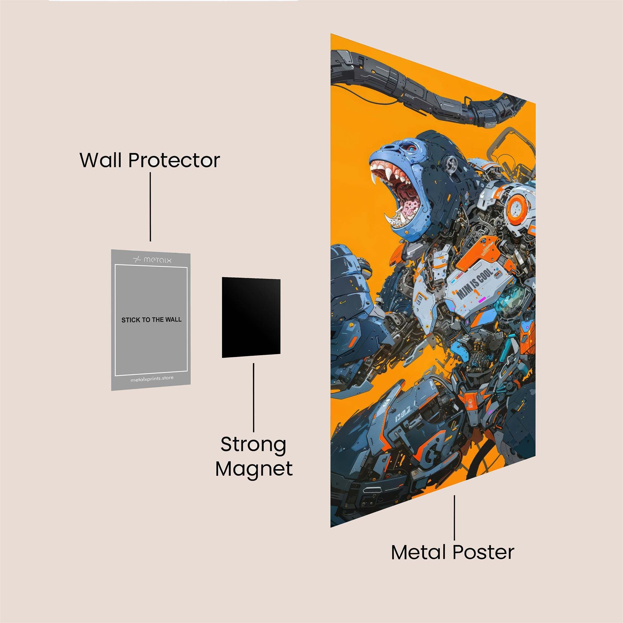Cyborg Rage Safe Wall Magnetic / M
