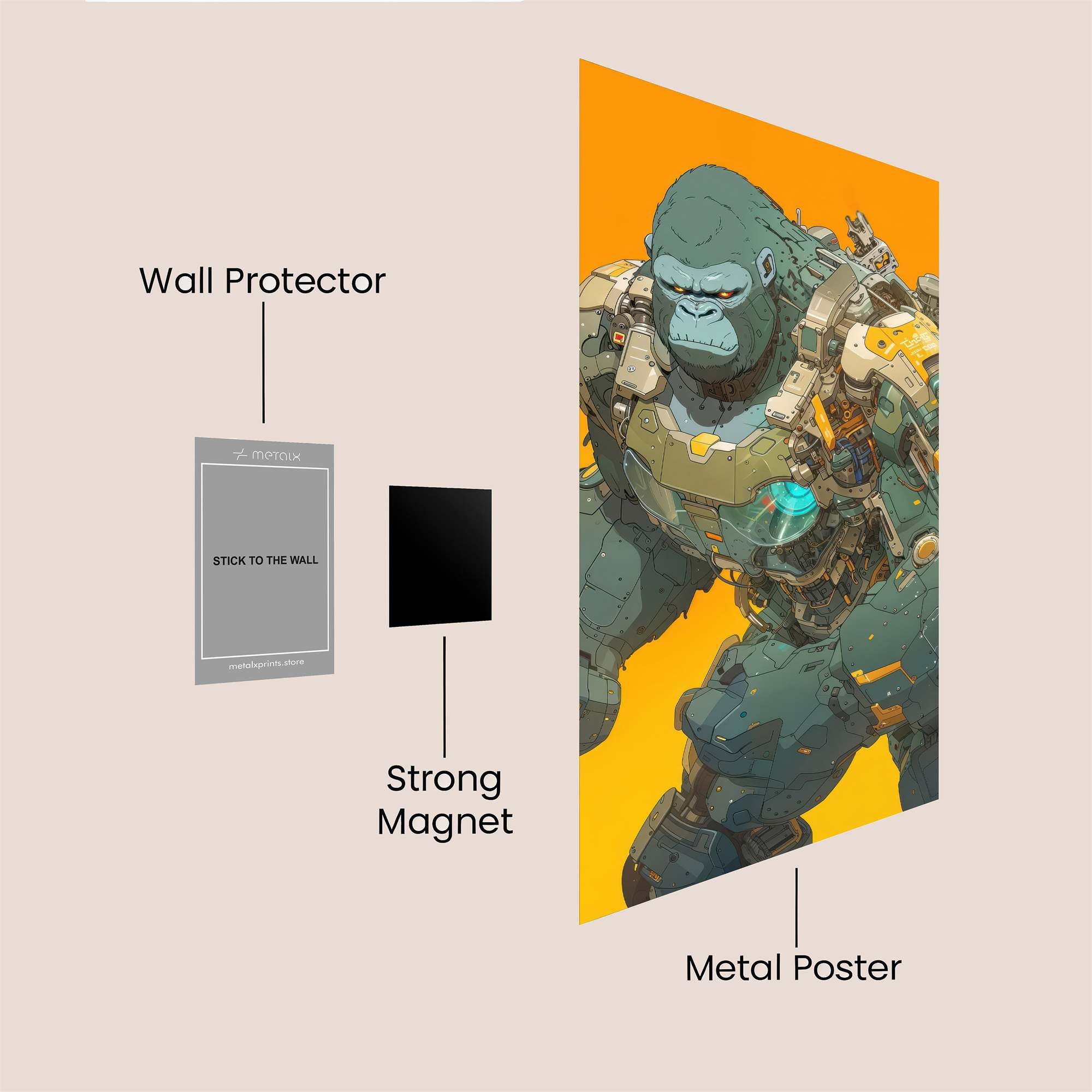 Gorilla Cyberpunk Safe Wall Magnetic / M