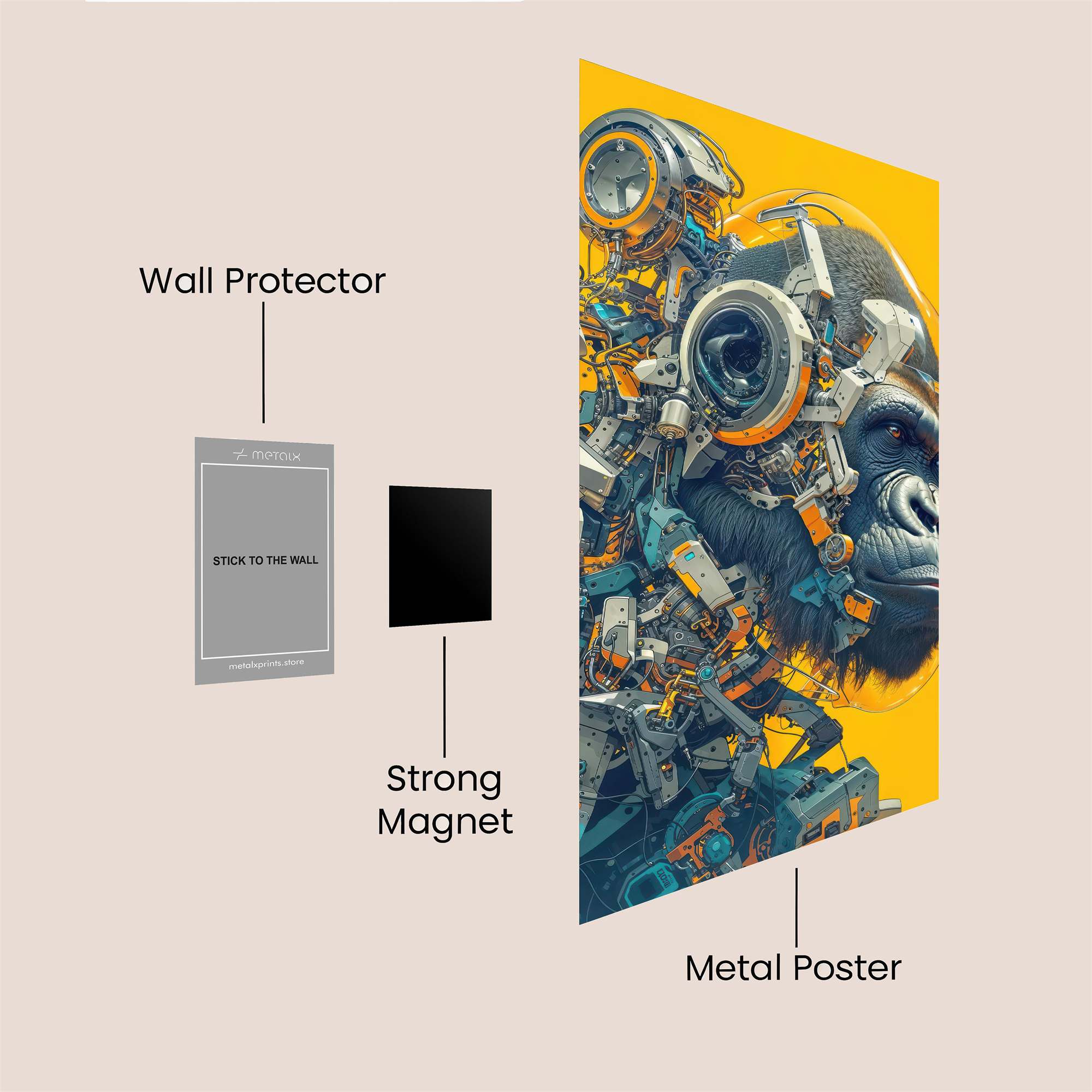 CyberApe Futuristic Safe Wall Magnetic / M