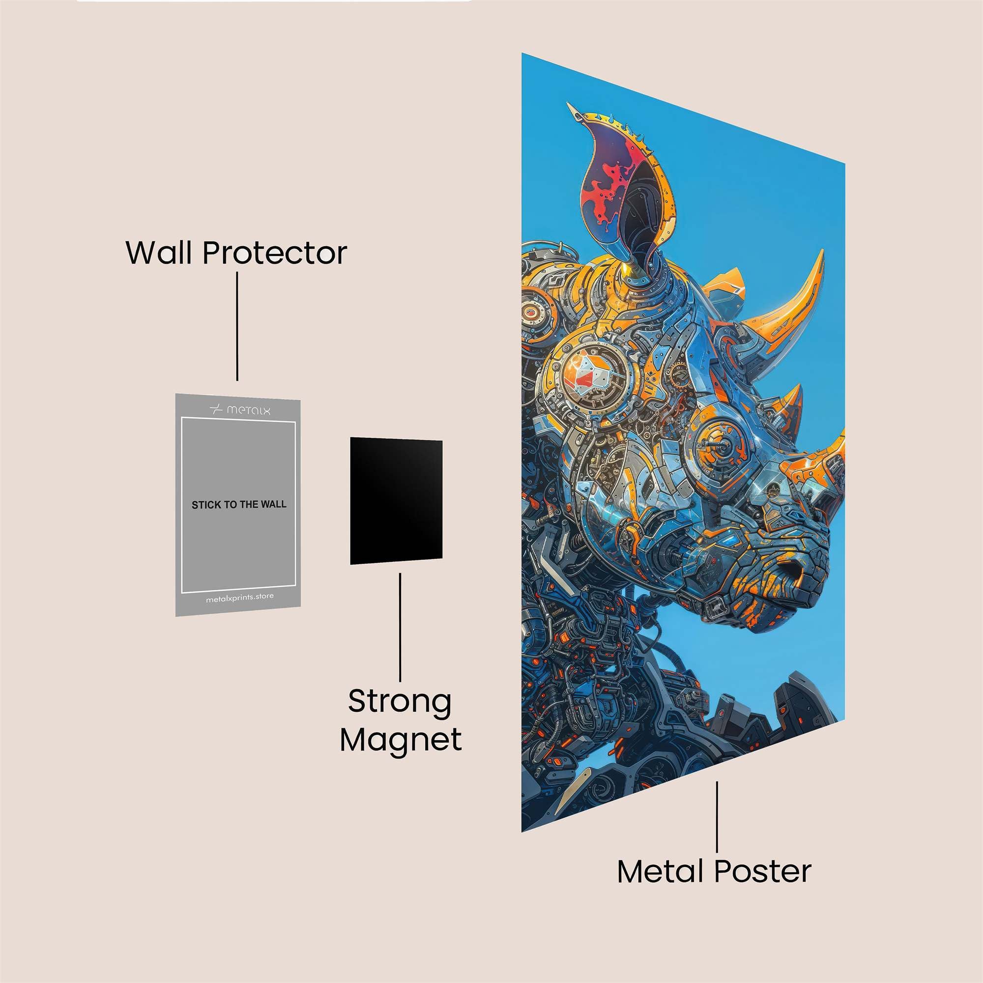 Robo-Rhino Safe Wall Magnetic / M