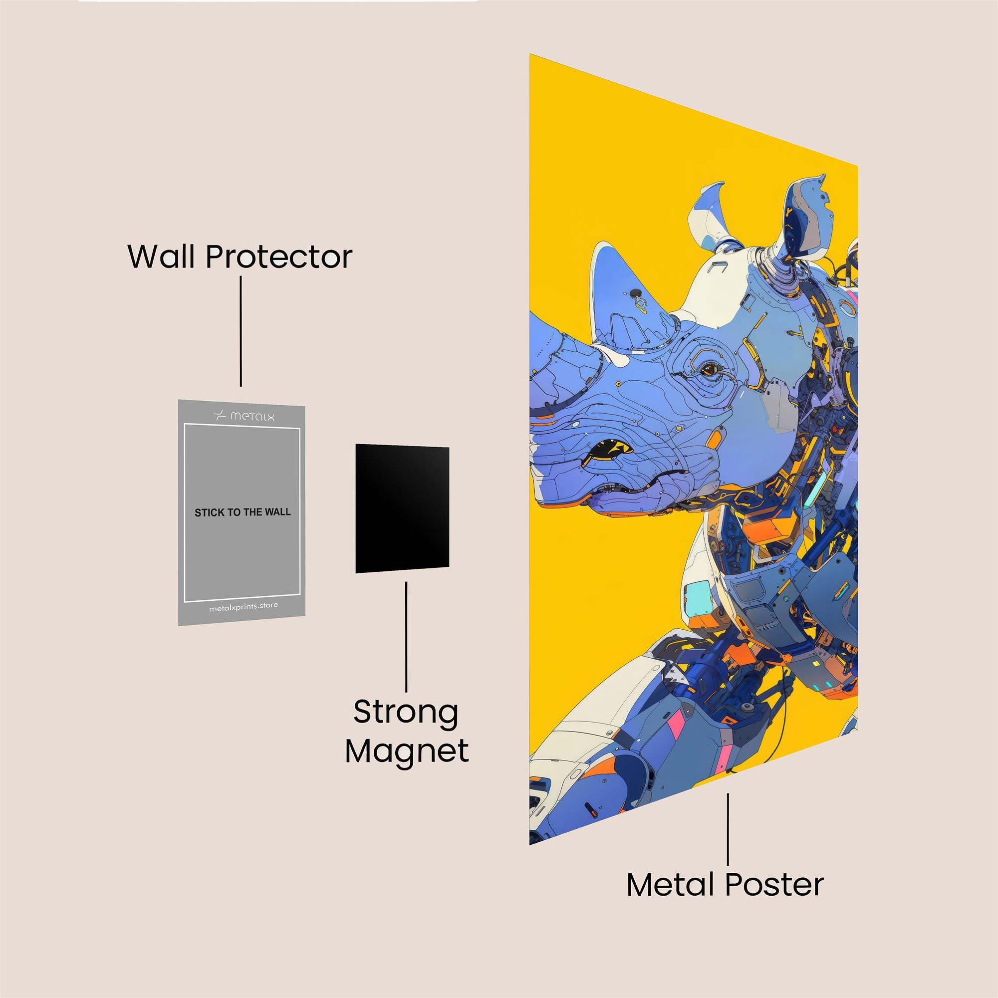 Robo-Rhino Safe Wall Magnetic / M