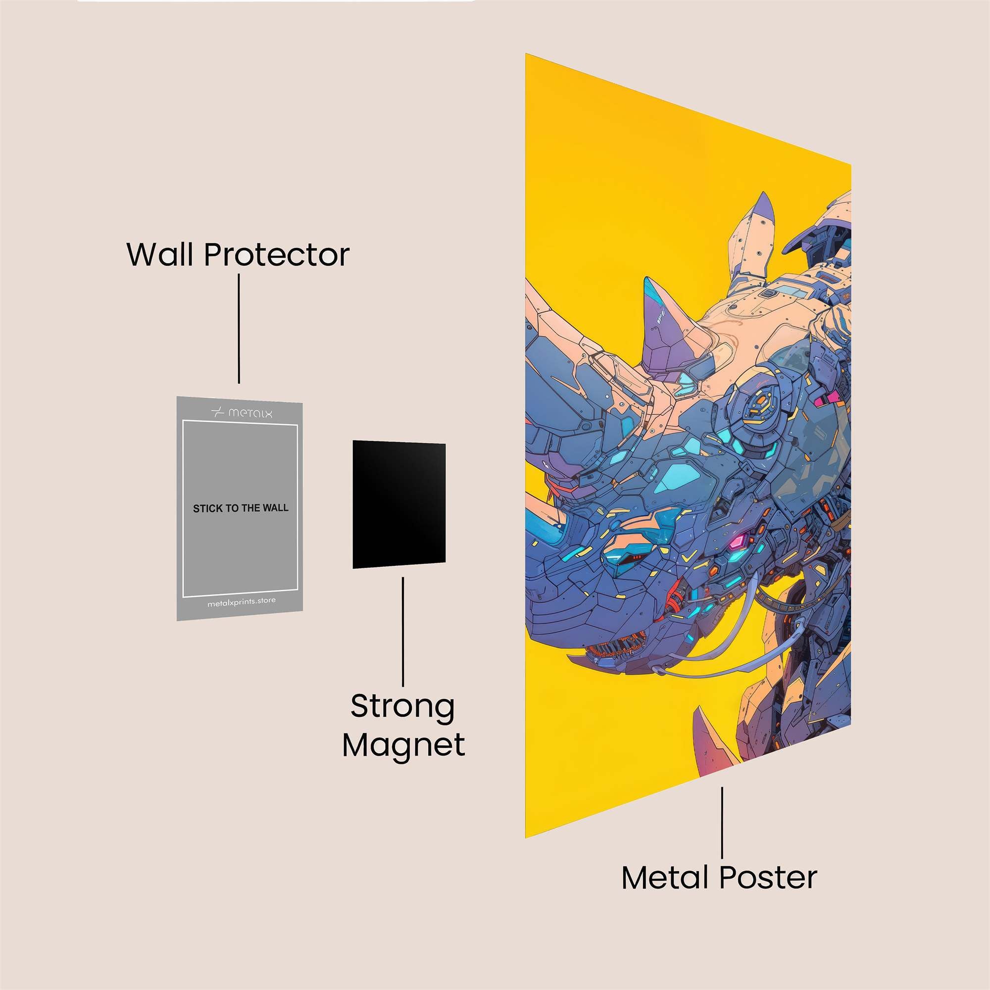 Rhino Cyberpunk Safe Wall Magnetic / M