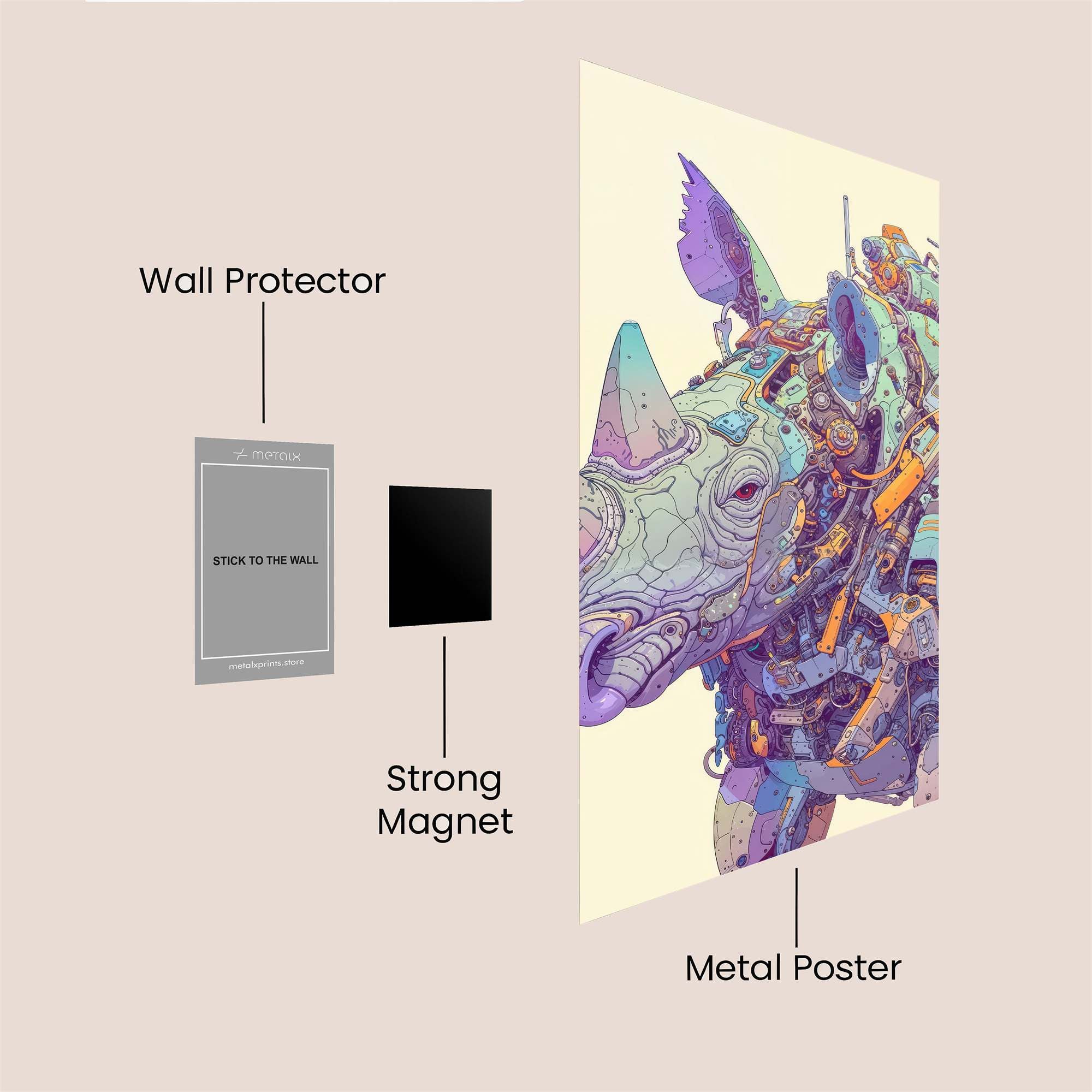 Cyber Rhino Safe Wall Magnetic / M