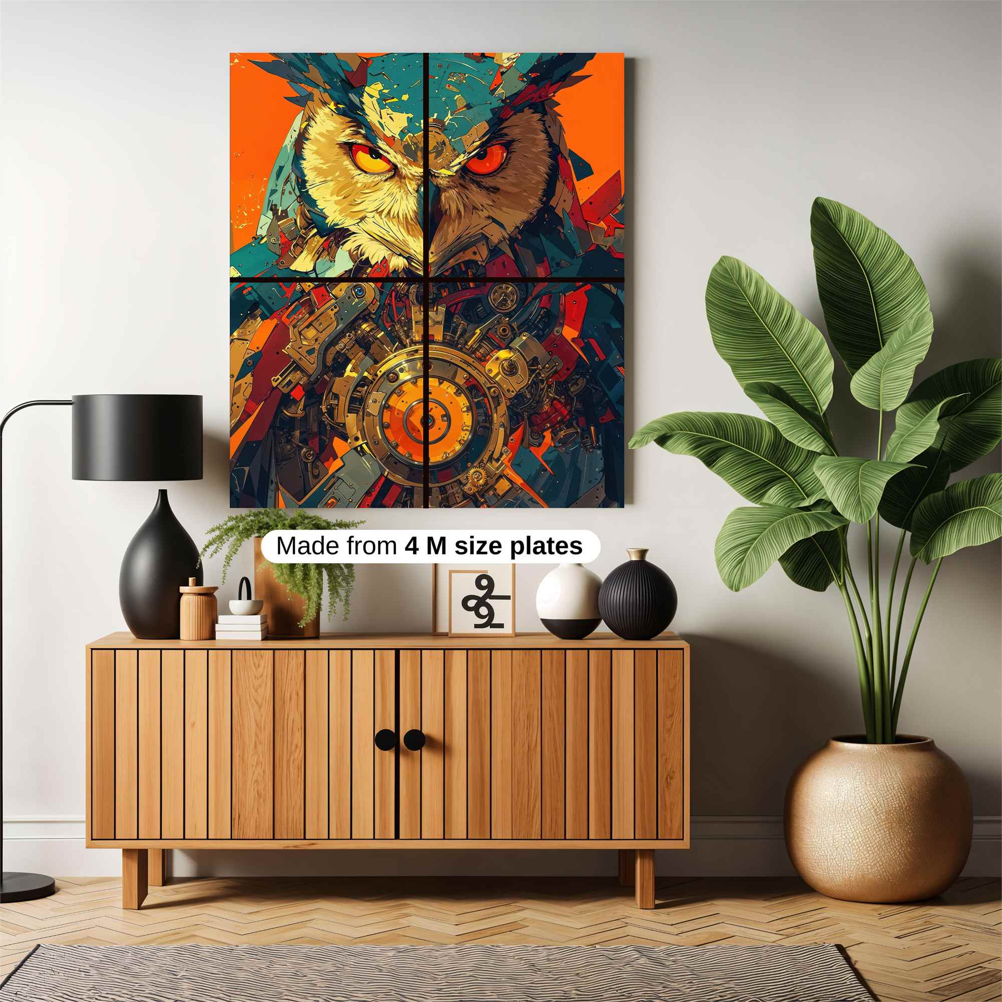 Owl Steampunk Safe Wall Magnetic / M