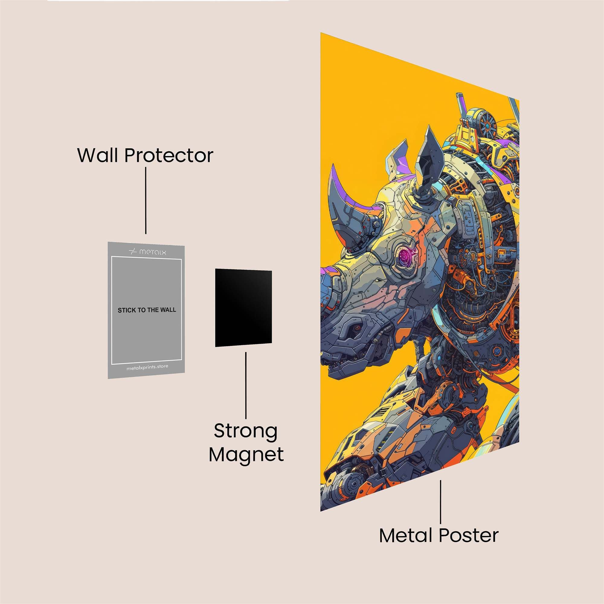 Mecha Rhino Safe Wall Magnetic / M