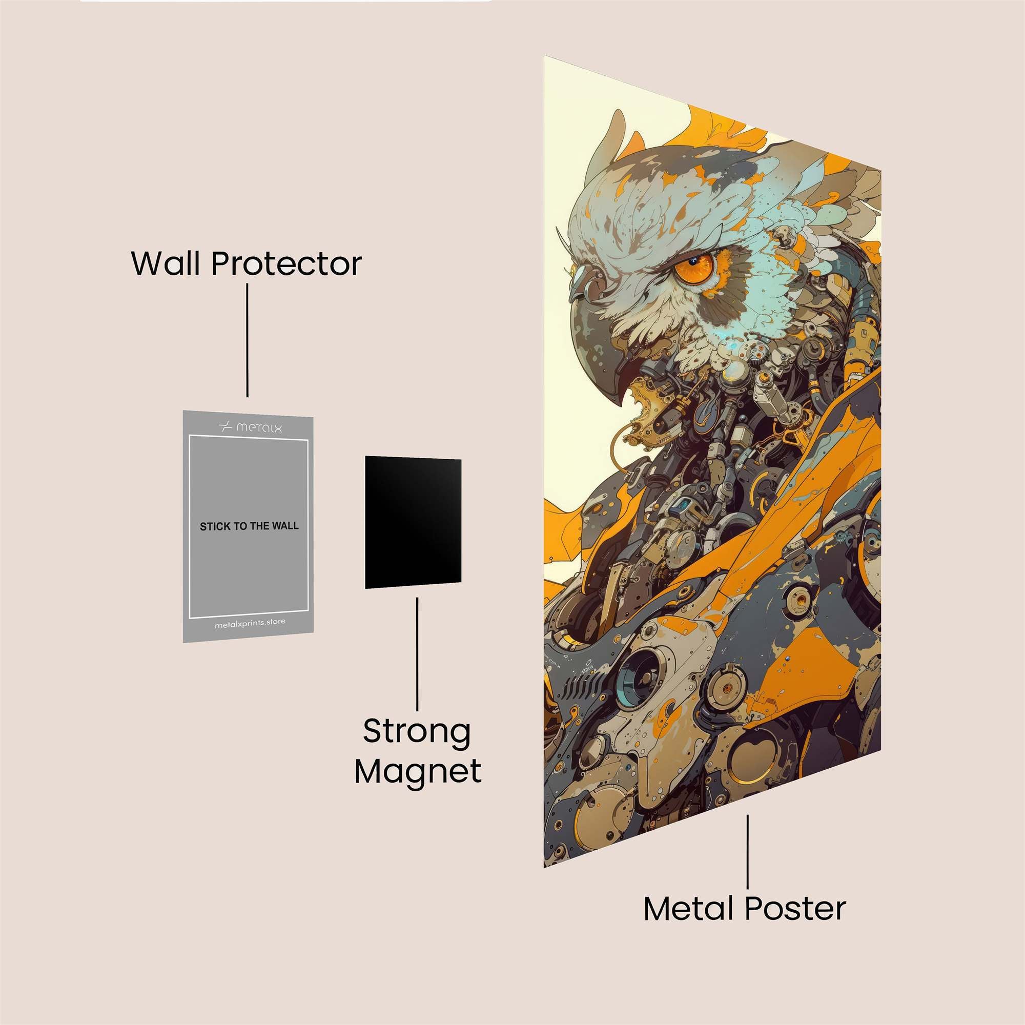 Cyber Owl Safe Wall Magnetic / M