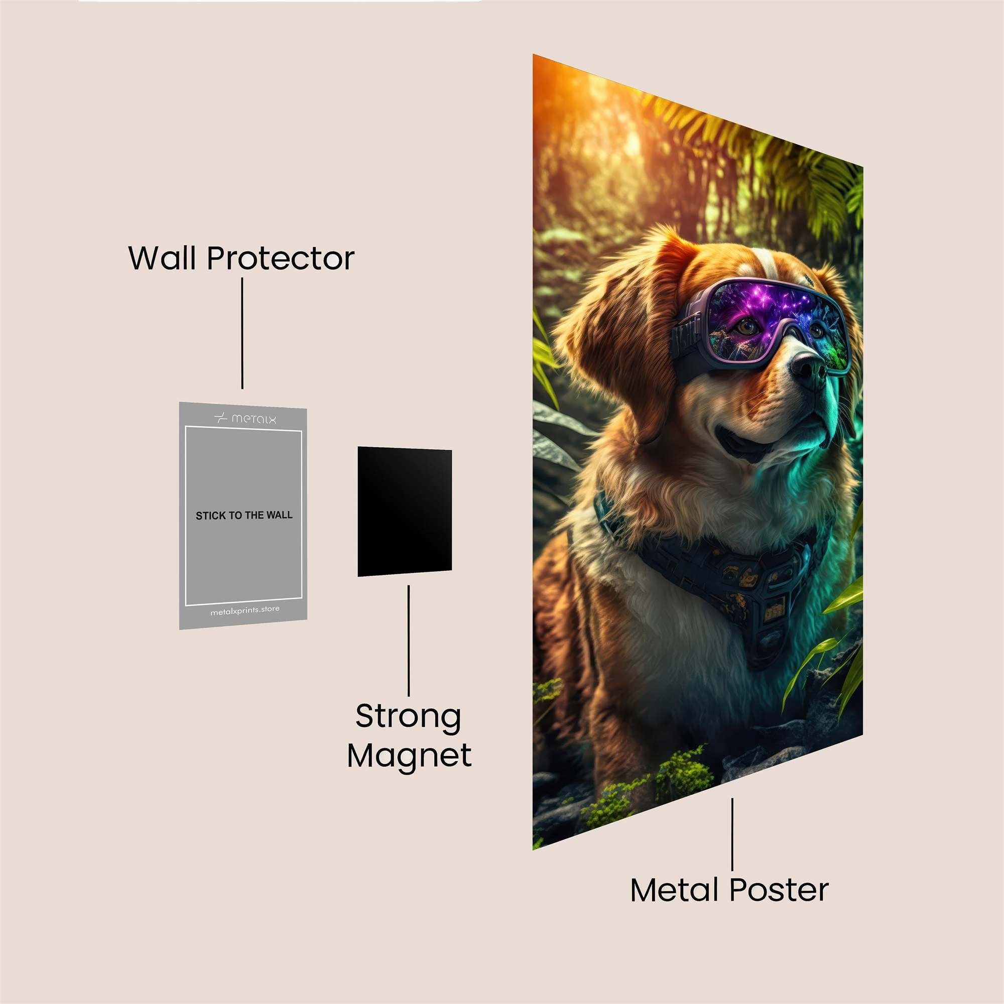 Doggo Dreamer Safe Wall Magnetic / M