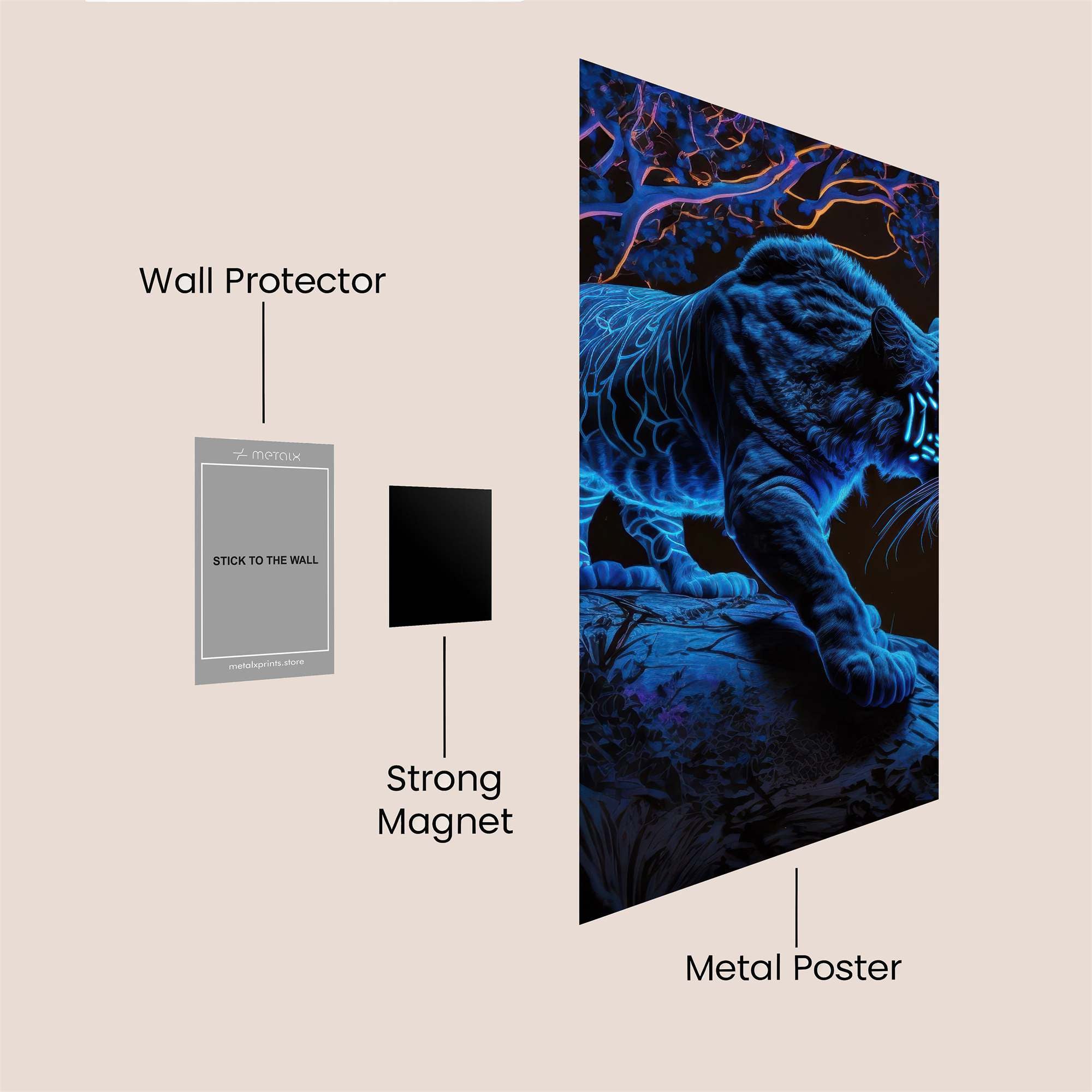 Neon Predator Safe Wall Magnetic / M