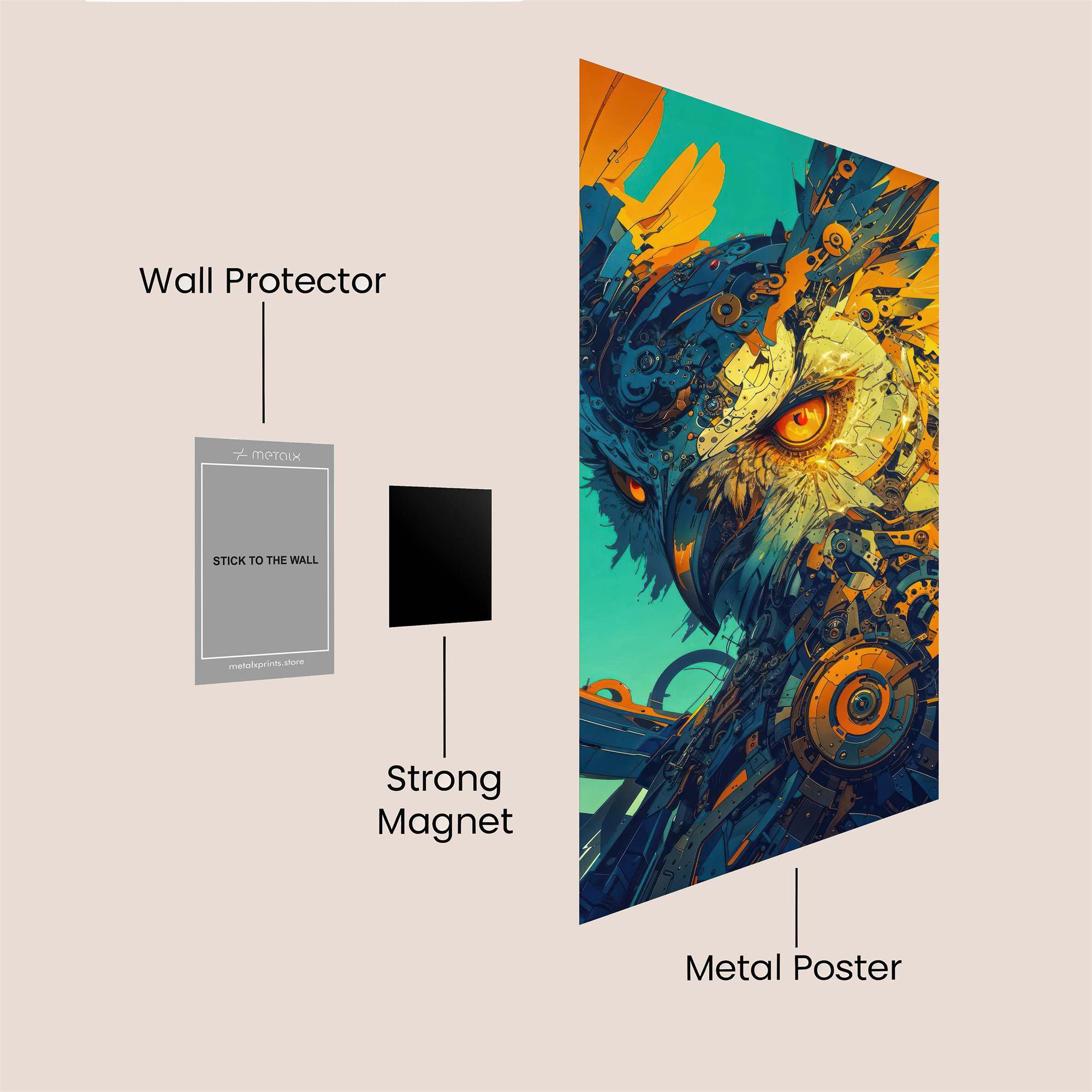 Owl Majesty Safe Wall Magnetic / M