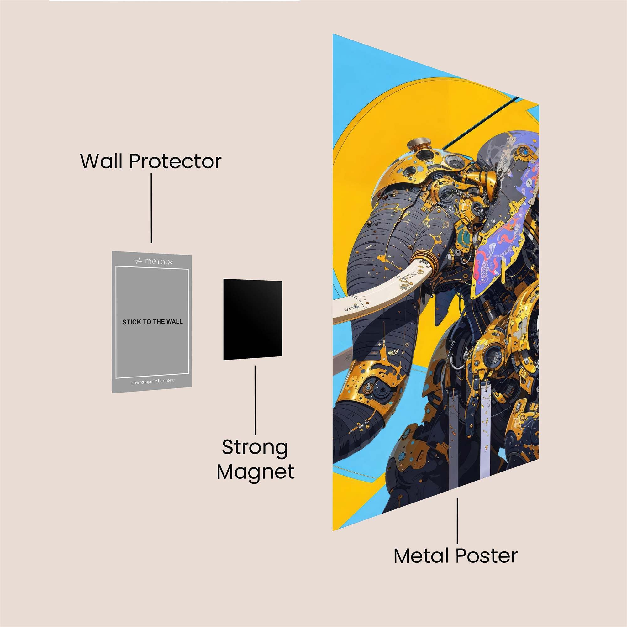 Elephant Majesty Safe Wall Magnetic / M