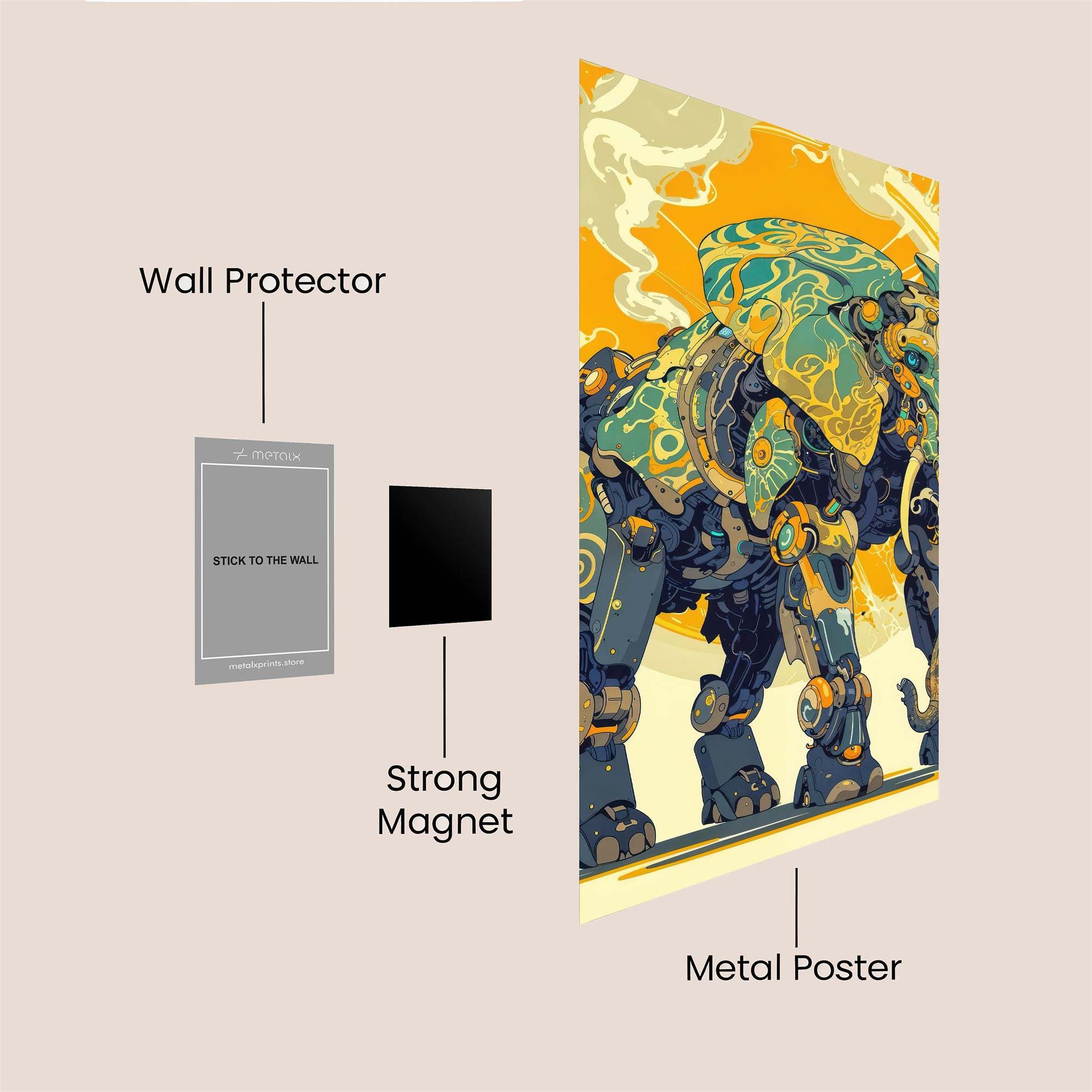 Elephant Fusion Safe Wall Magnetic / M