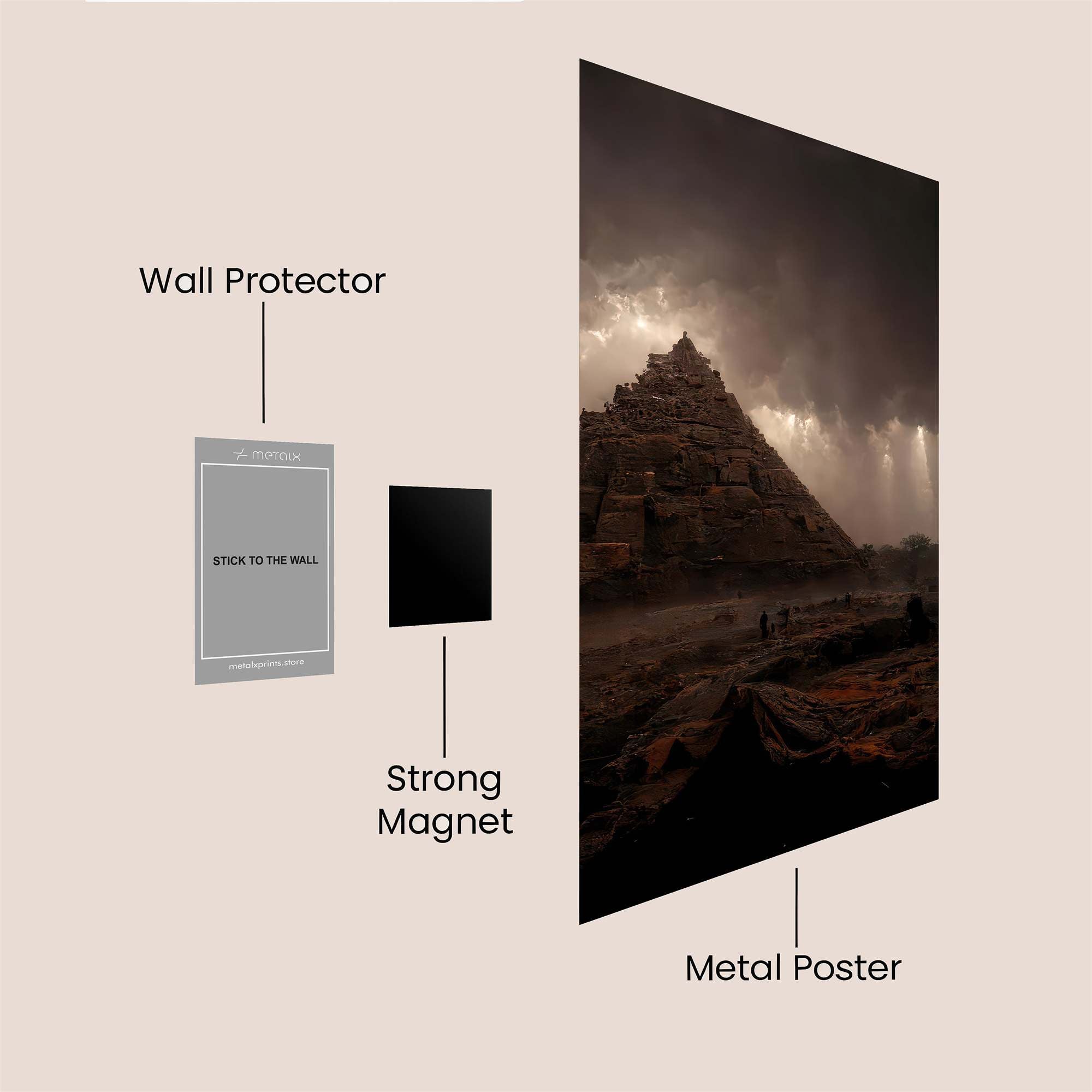 Pyramid Ominous Safe Wall Magnetic / M