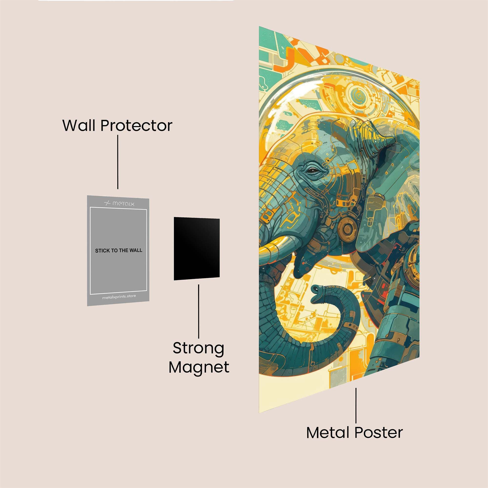 Elephant Radiance Safe Wall Magnetic / M