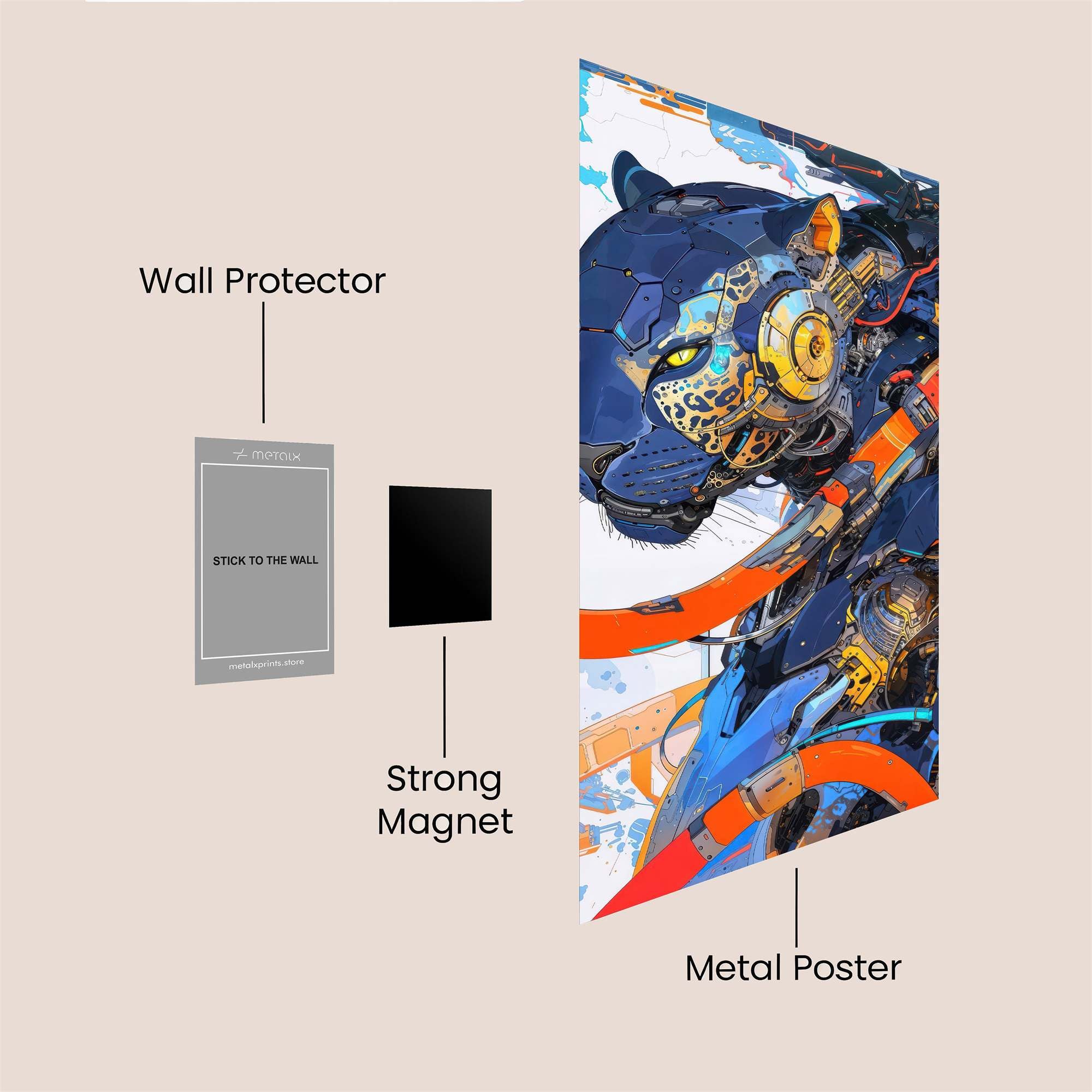 Cyber Panther Safe Wall Magnetic / M