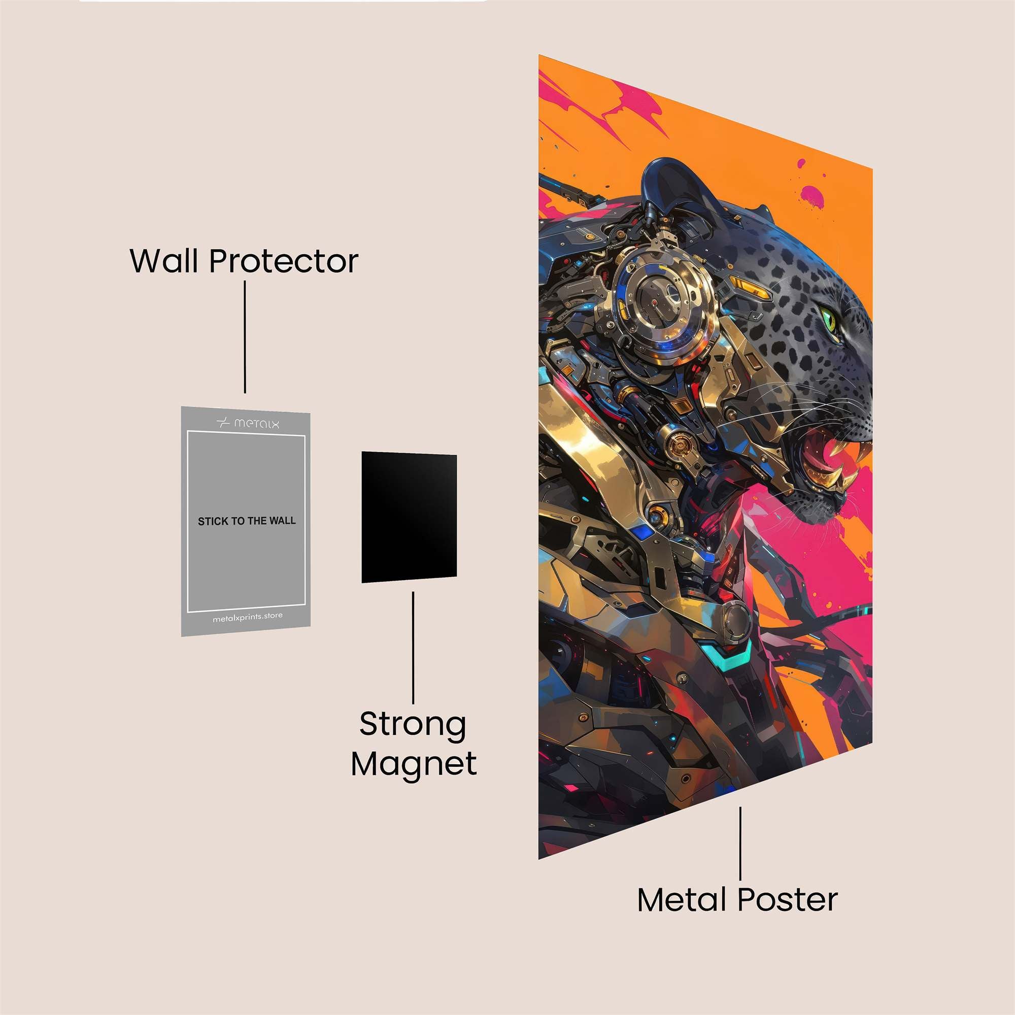 Cyber Leopard Safe Wall Magnetic / M