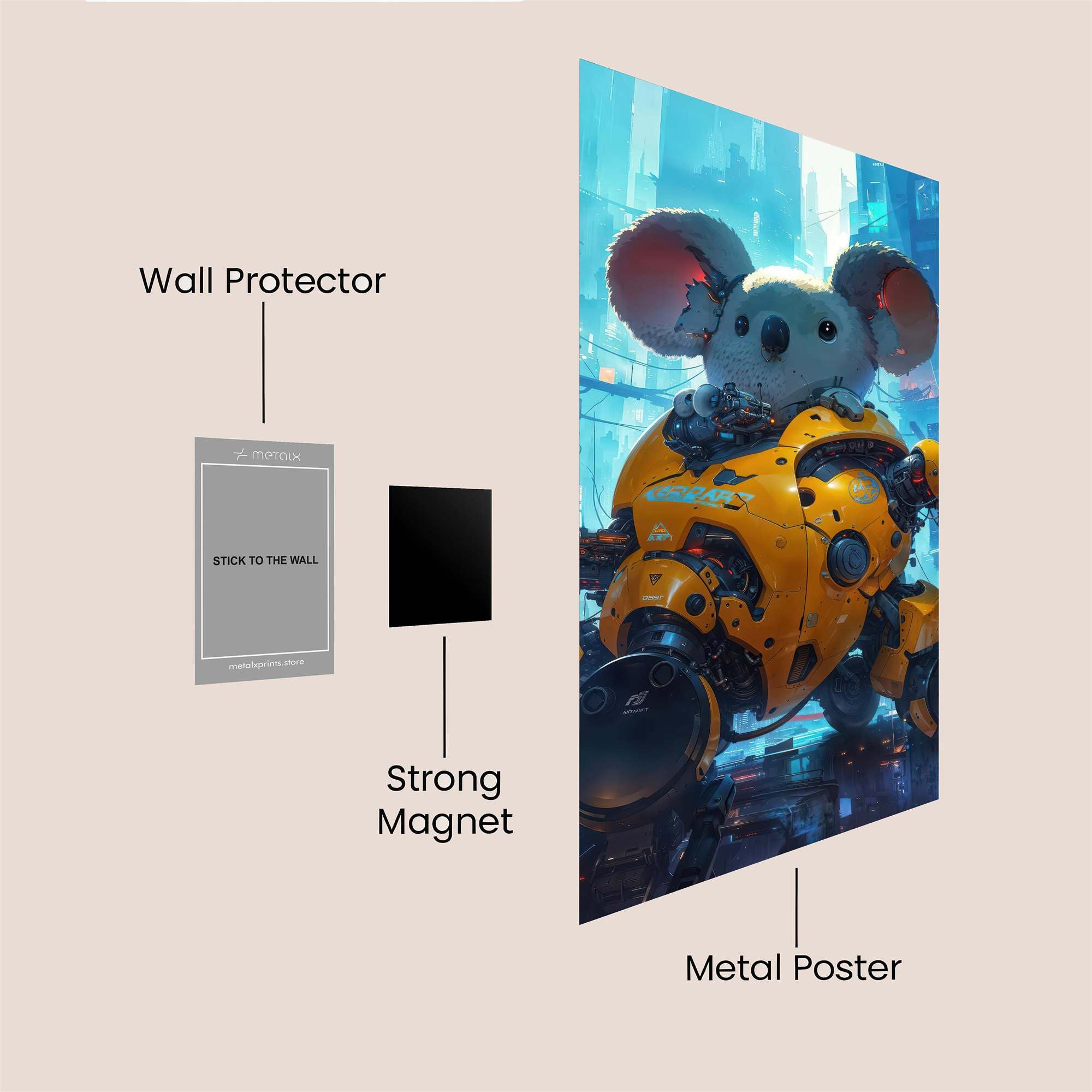 Mouse Cyberpunk Safe Wall Magnetic / M