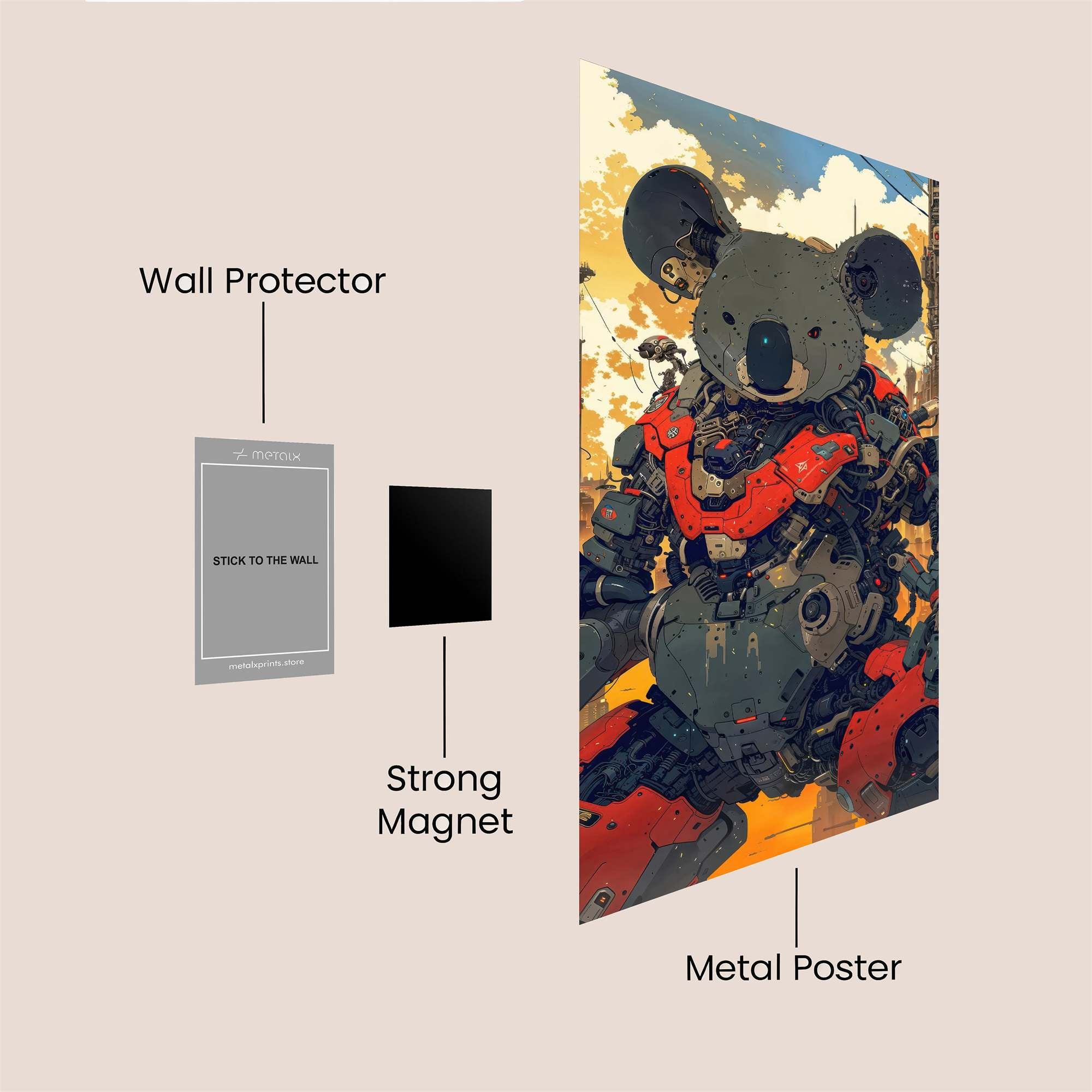Koala Cyberpunk Safe Wall Magnetic / M