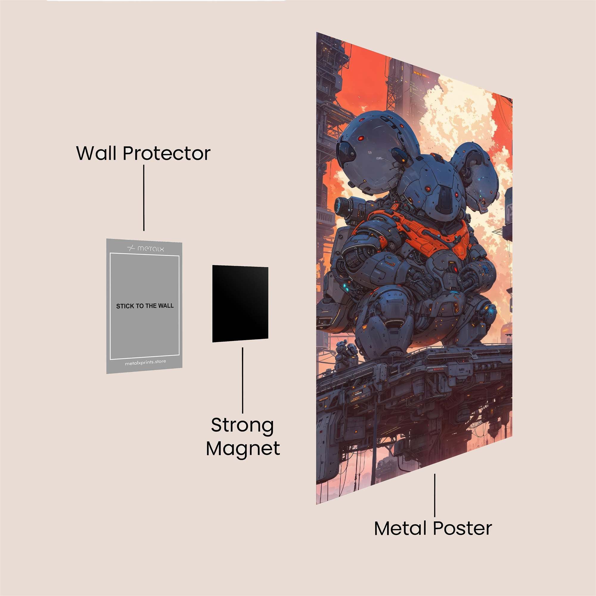 KoalaCyberpunk Safe Wall Magnetic / M