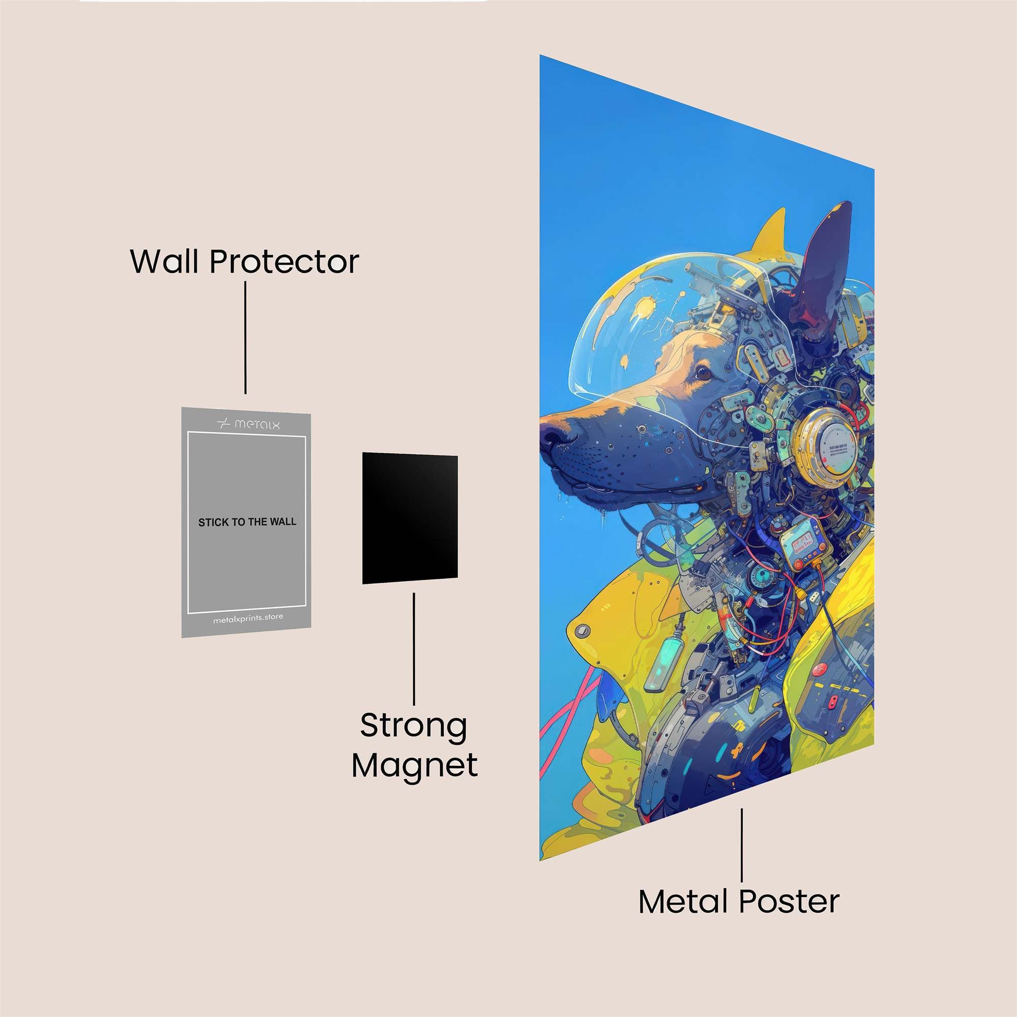 Cyber Pup Safe Wall Magnetic / M