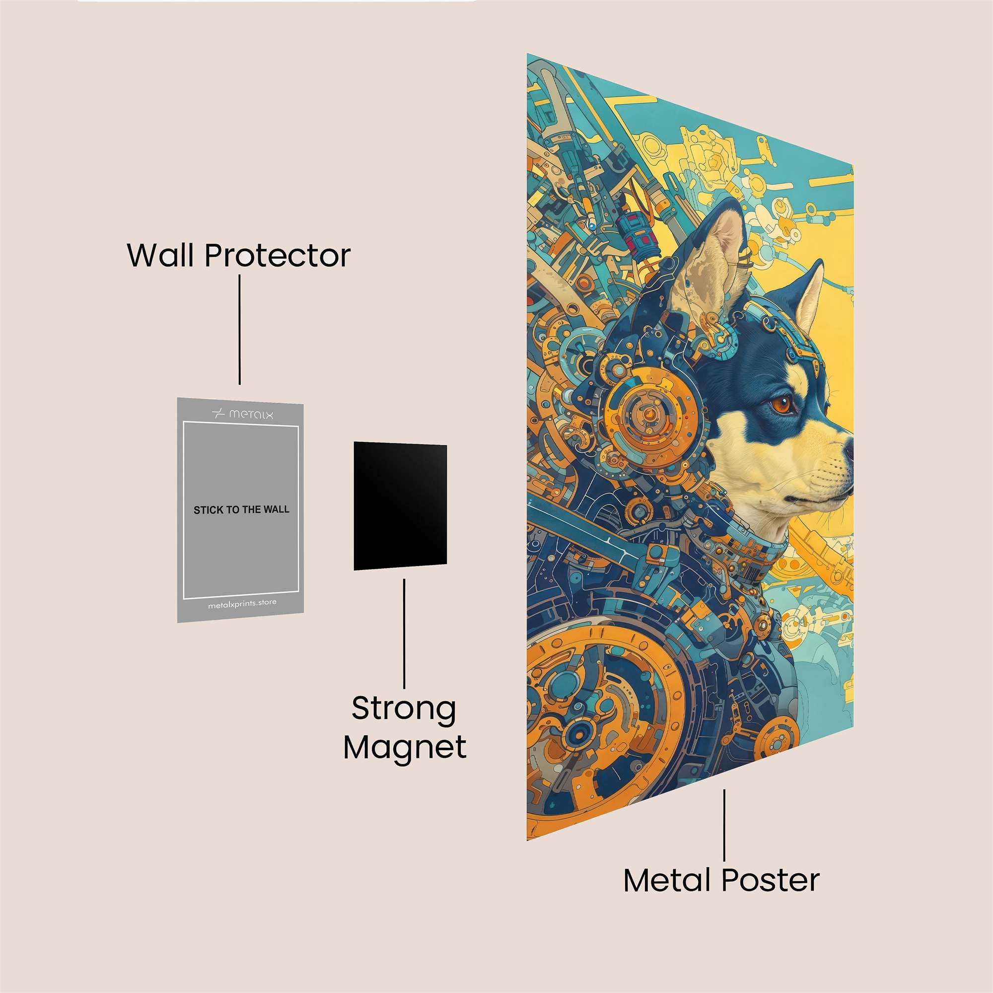 Cyber Canine Safe Wall Magnetic / M