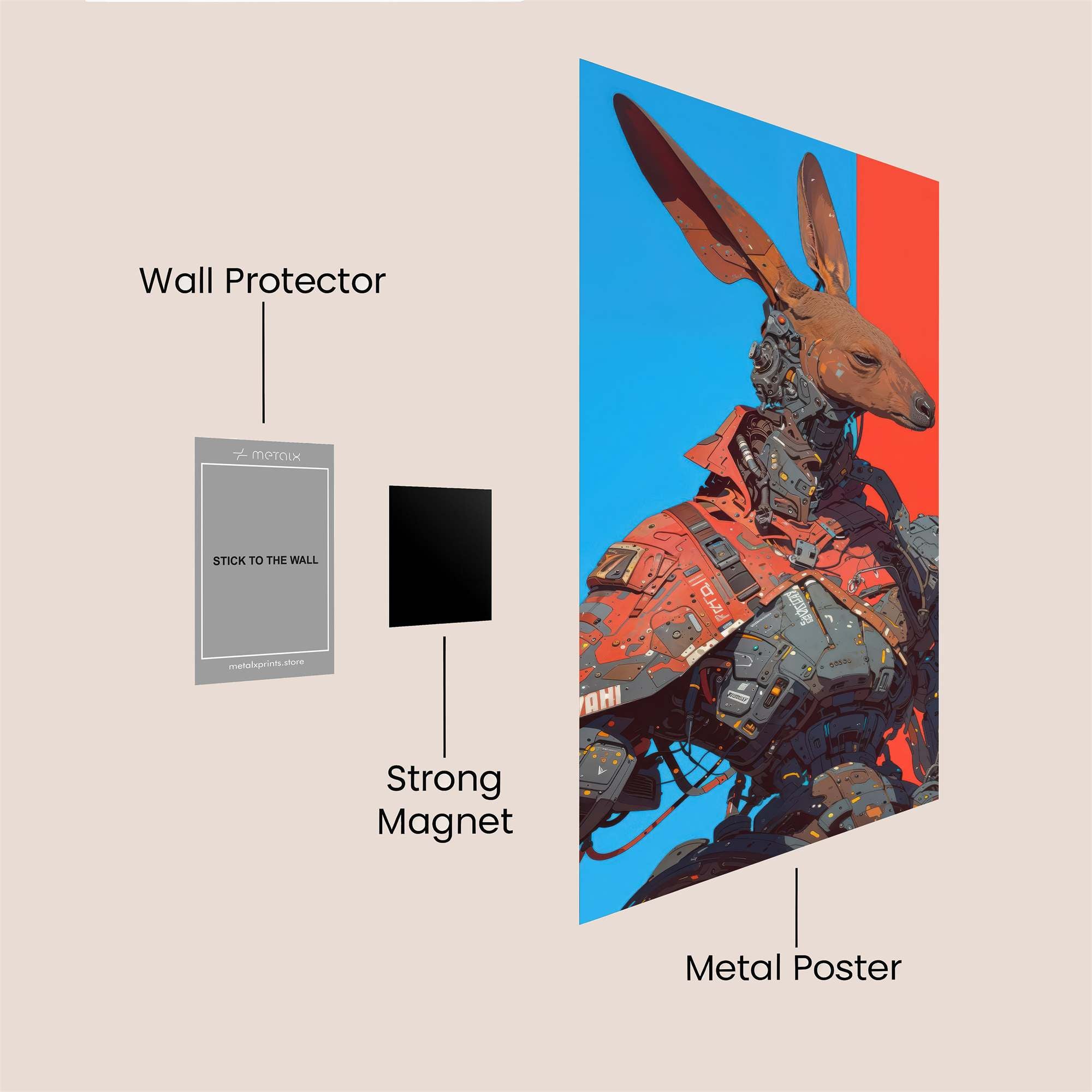 Kangaroo Cyberpunk Safe Wall Magnetic / M