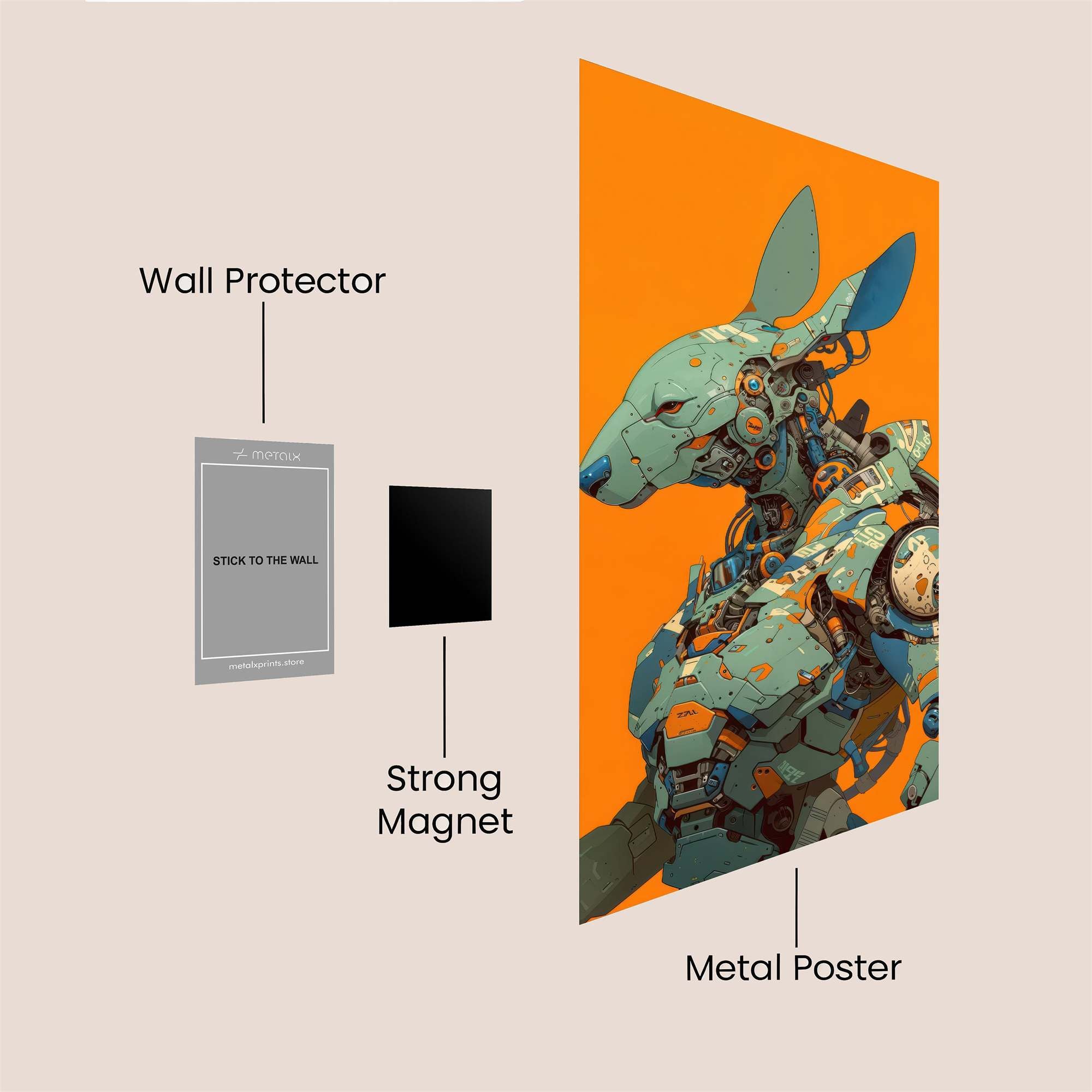 Robo-Rabbit Safe Wall Magnetic / M