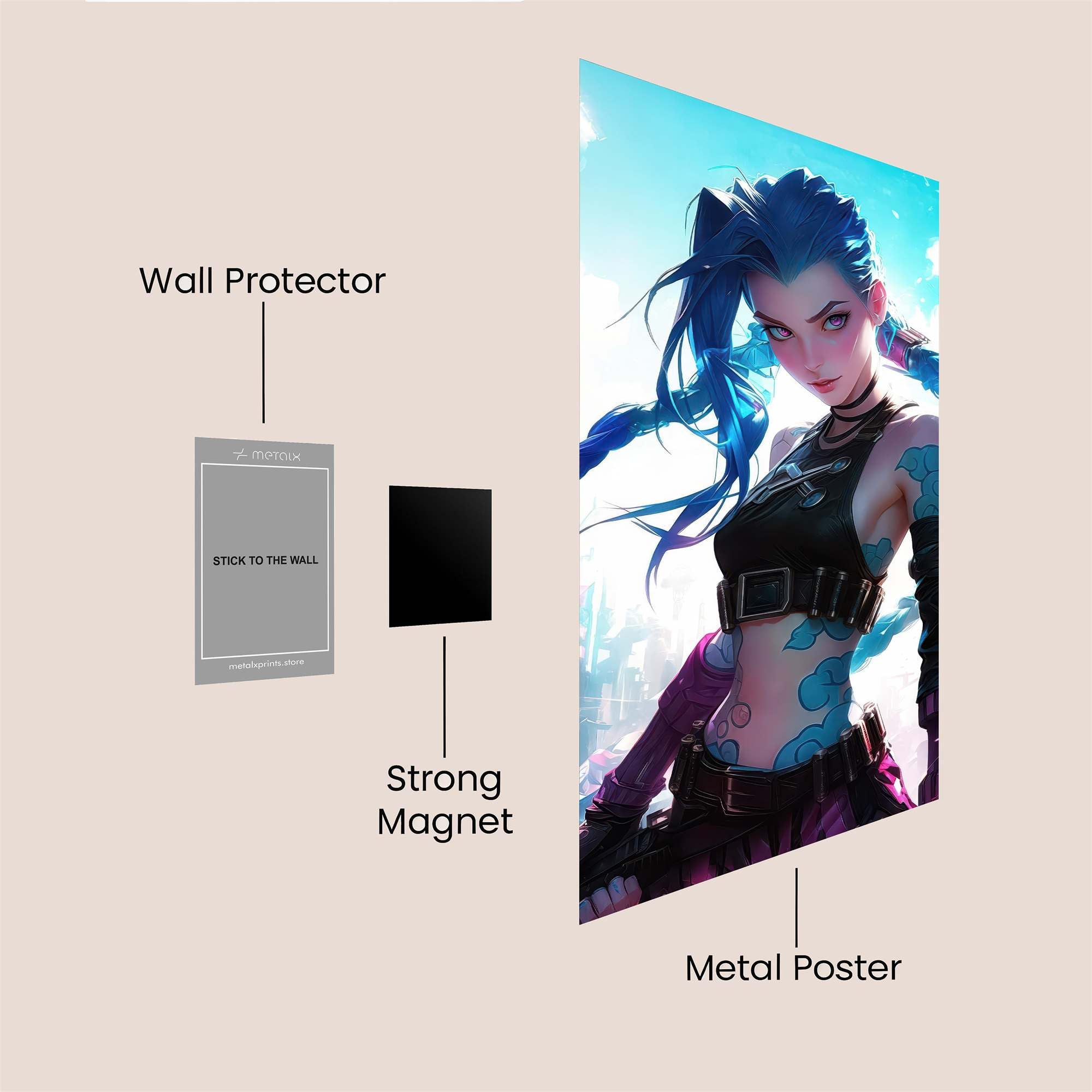 Jinx Rebellious Safe Wall Magnetic / M