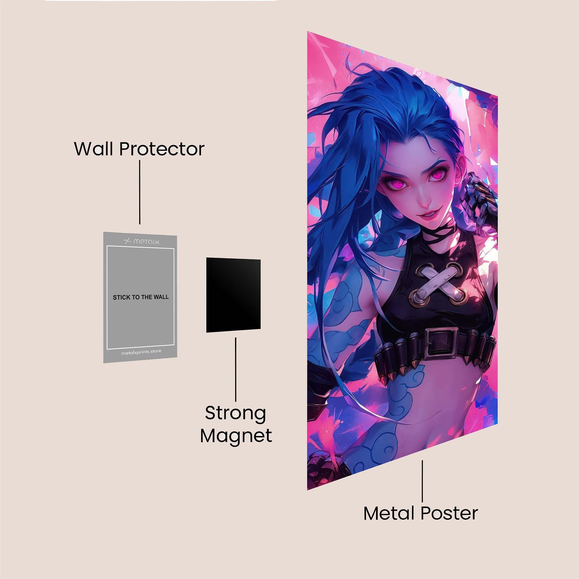 JinxCyberpunk Safe Wall Magnetic / M
