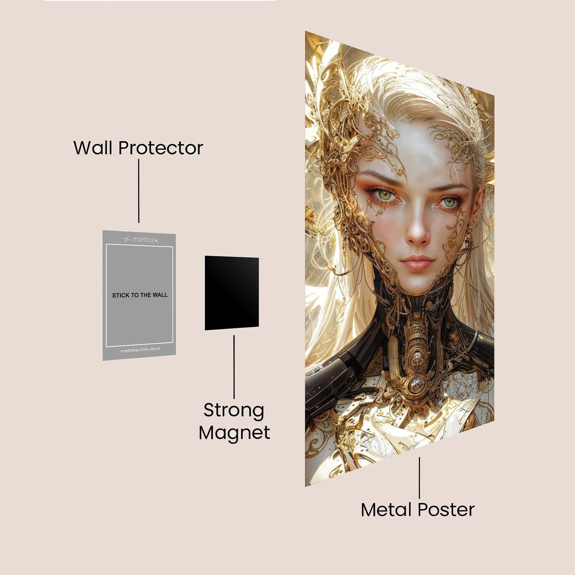 Golden Serenity Safe Wall Magnetic / M