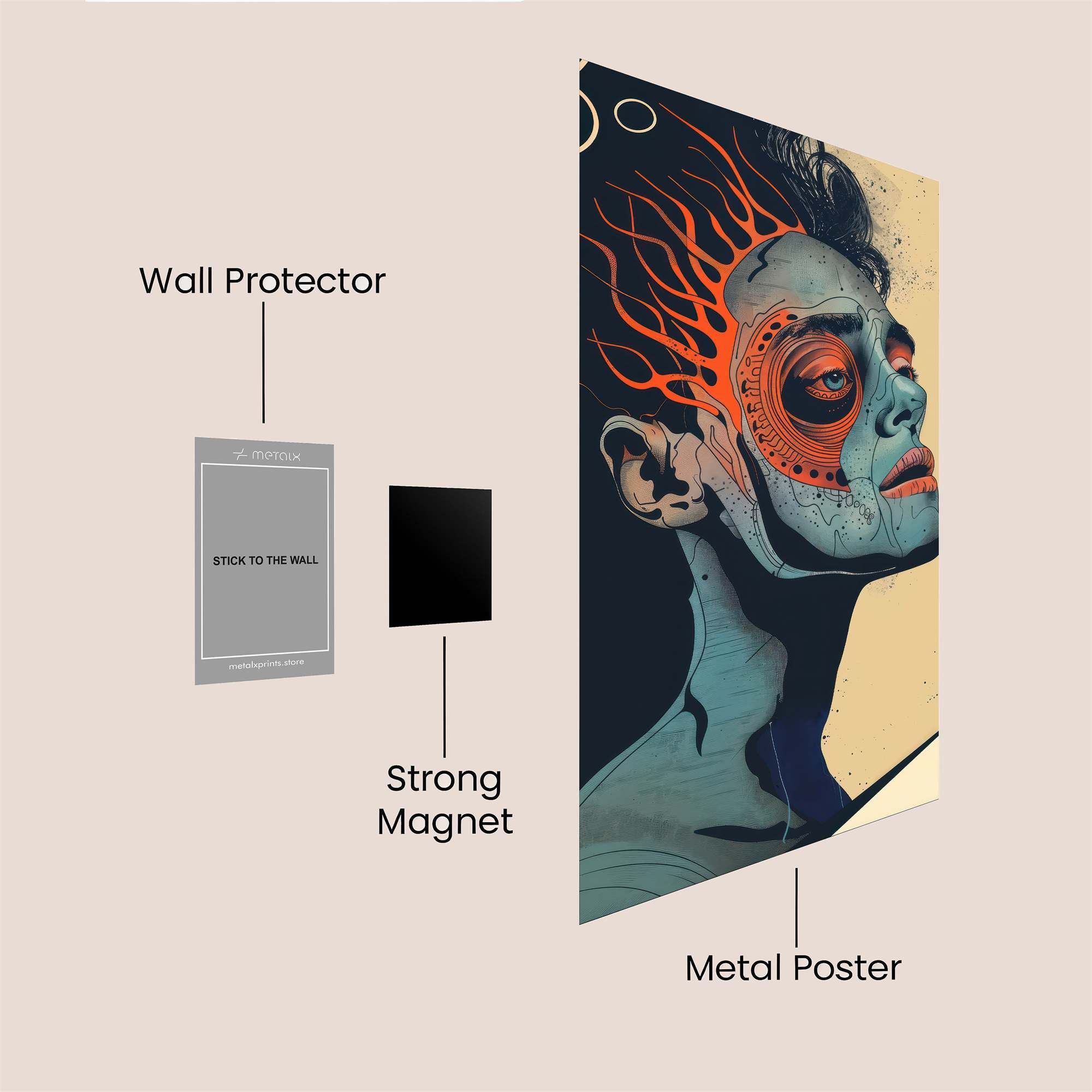 FlameGaze Safe Wall Magnetic / M