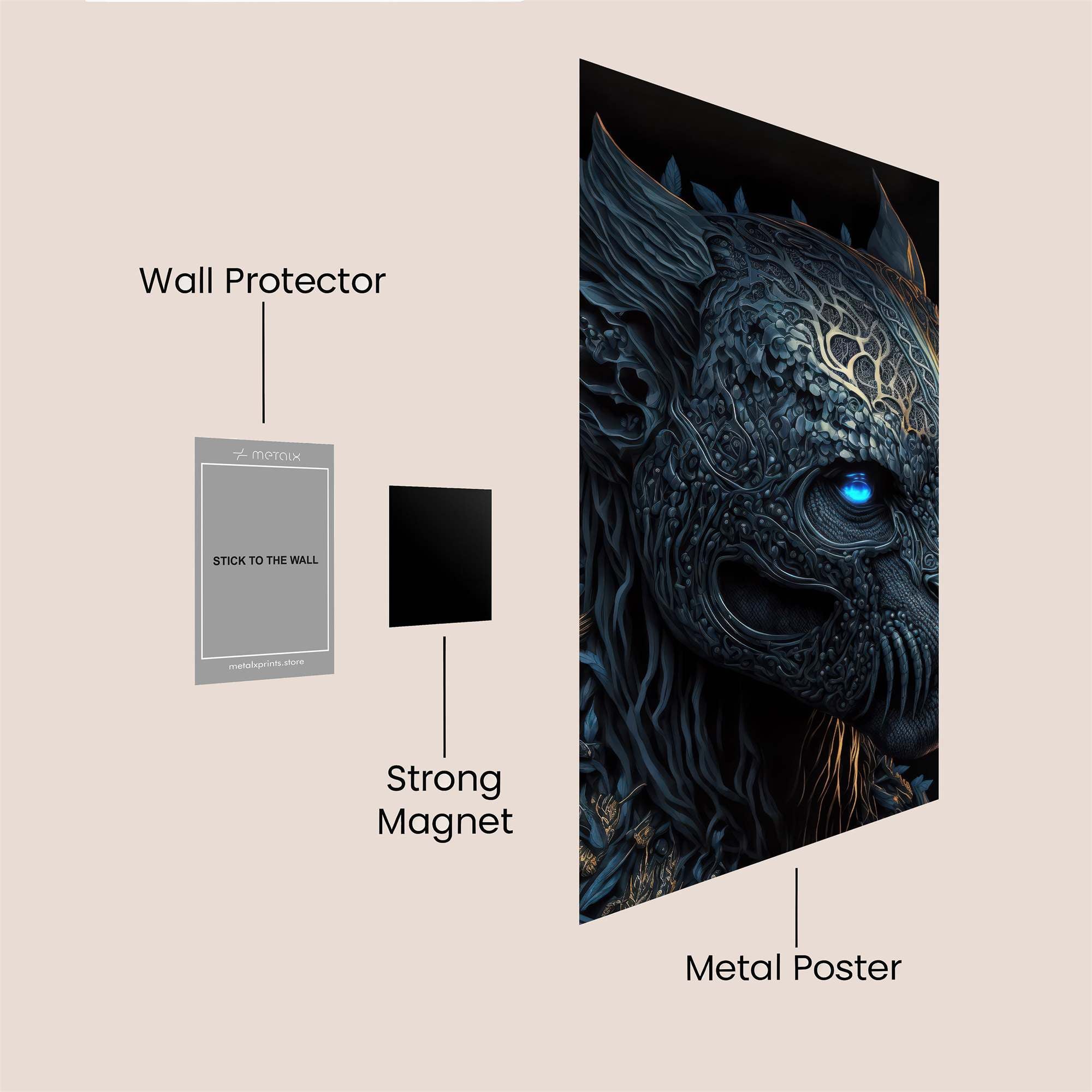 Mystic Beast Safe Wall Magnetic / M