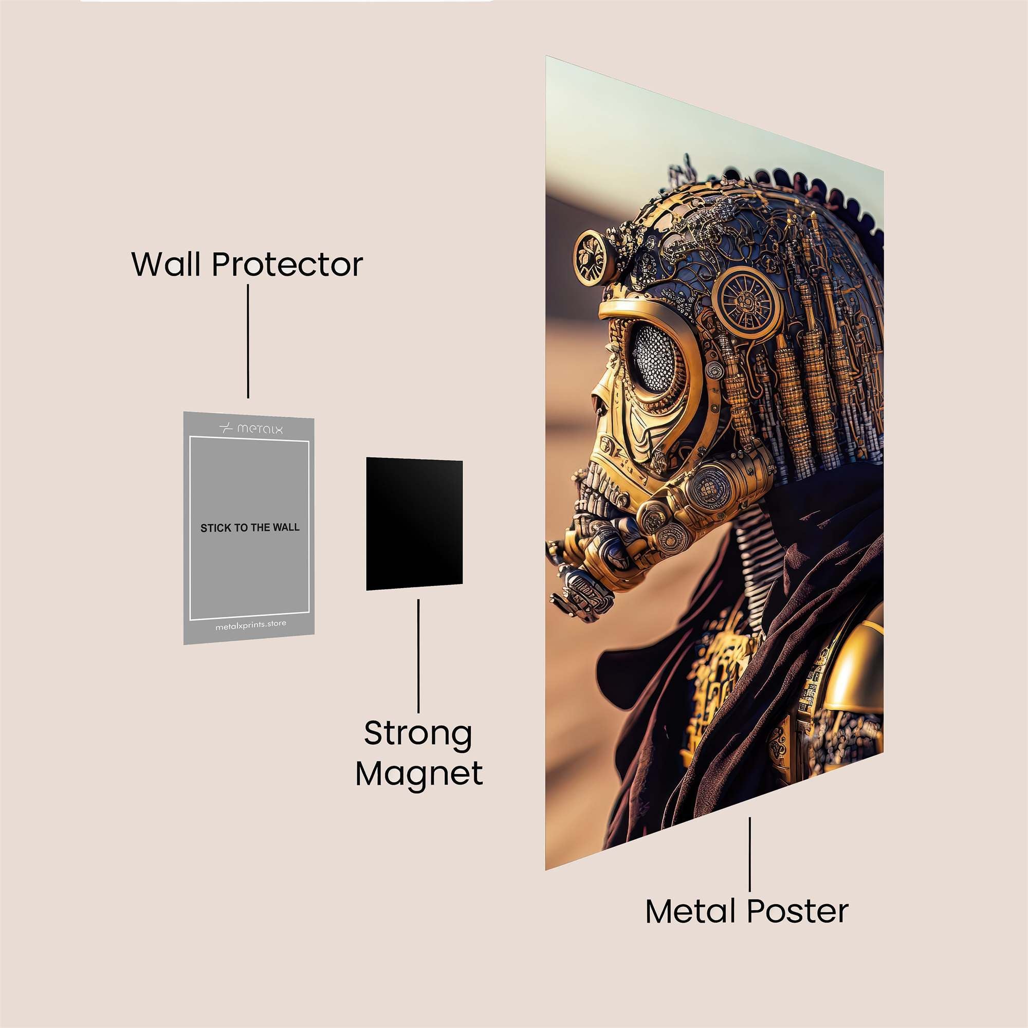 Desert Steampunk Safe Wall Magnetic / M