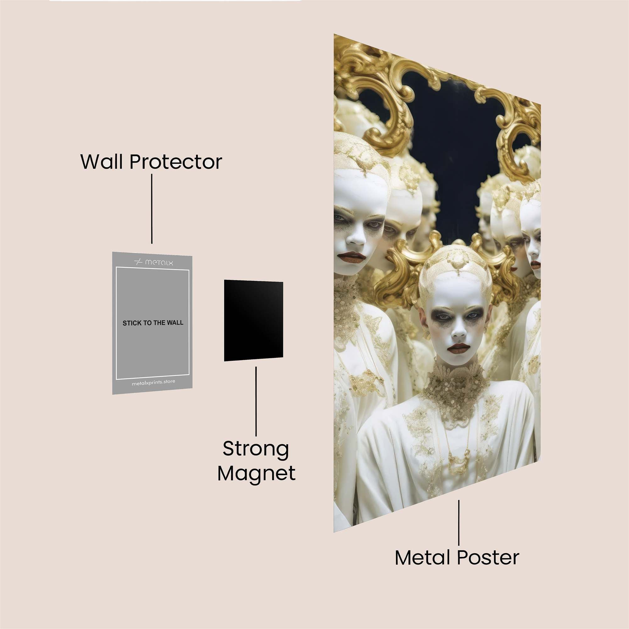 Mirror Elegance Safe Wall Magnetic / M