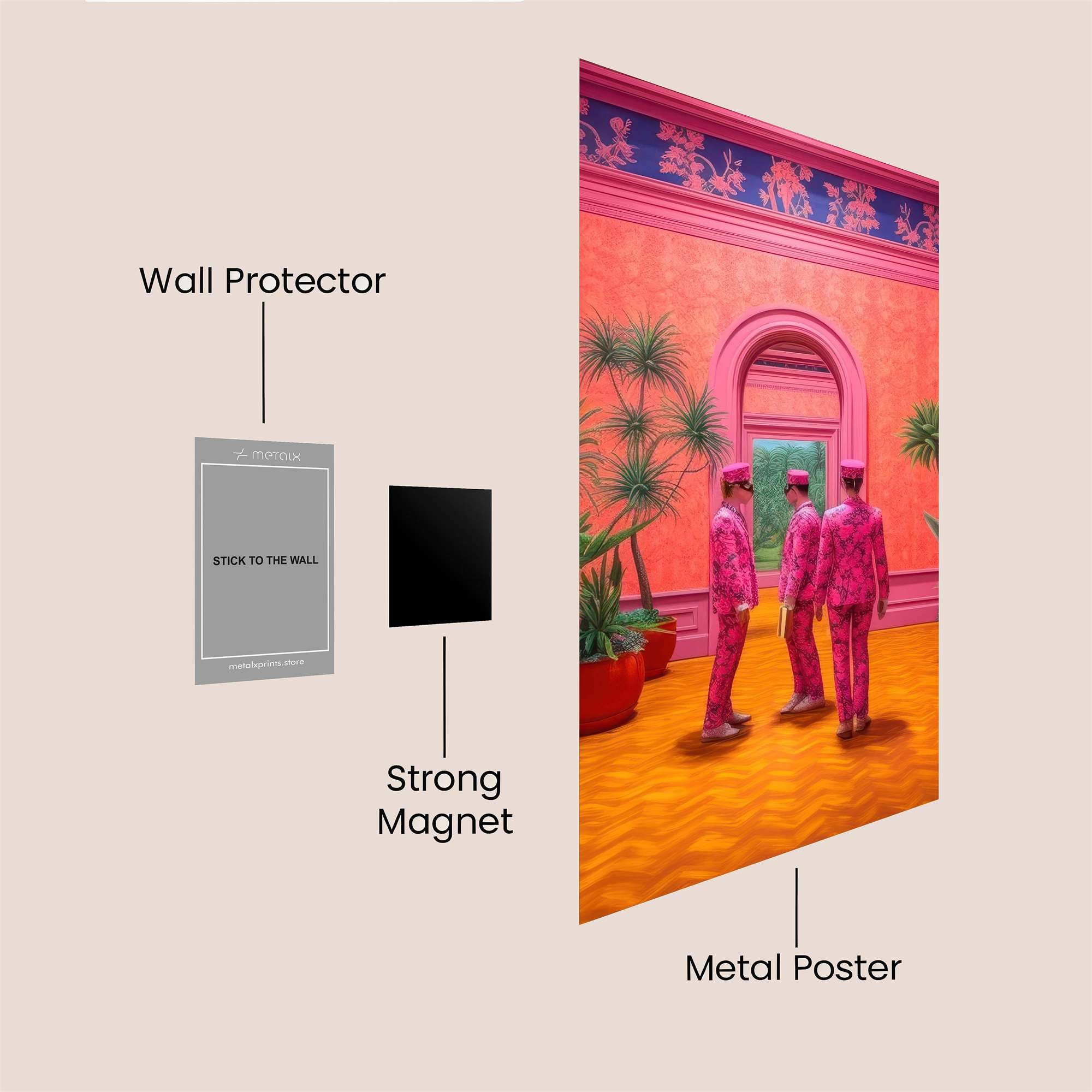 Pink Harmony Safe Wall Magnetic / M