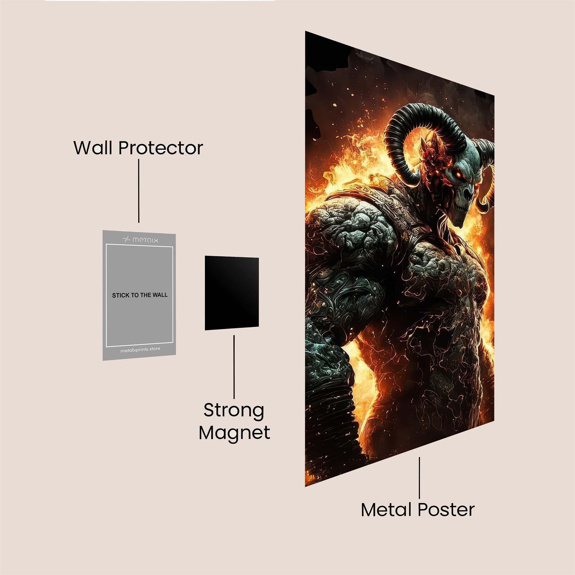 Demon Blaze Safe Wall Magnetic / M