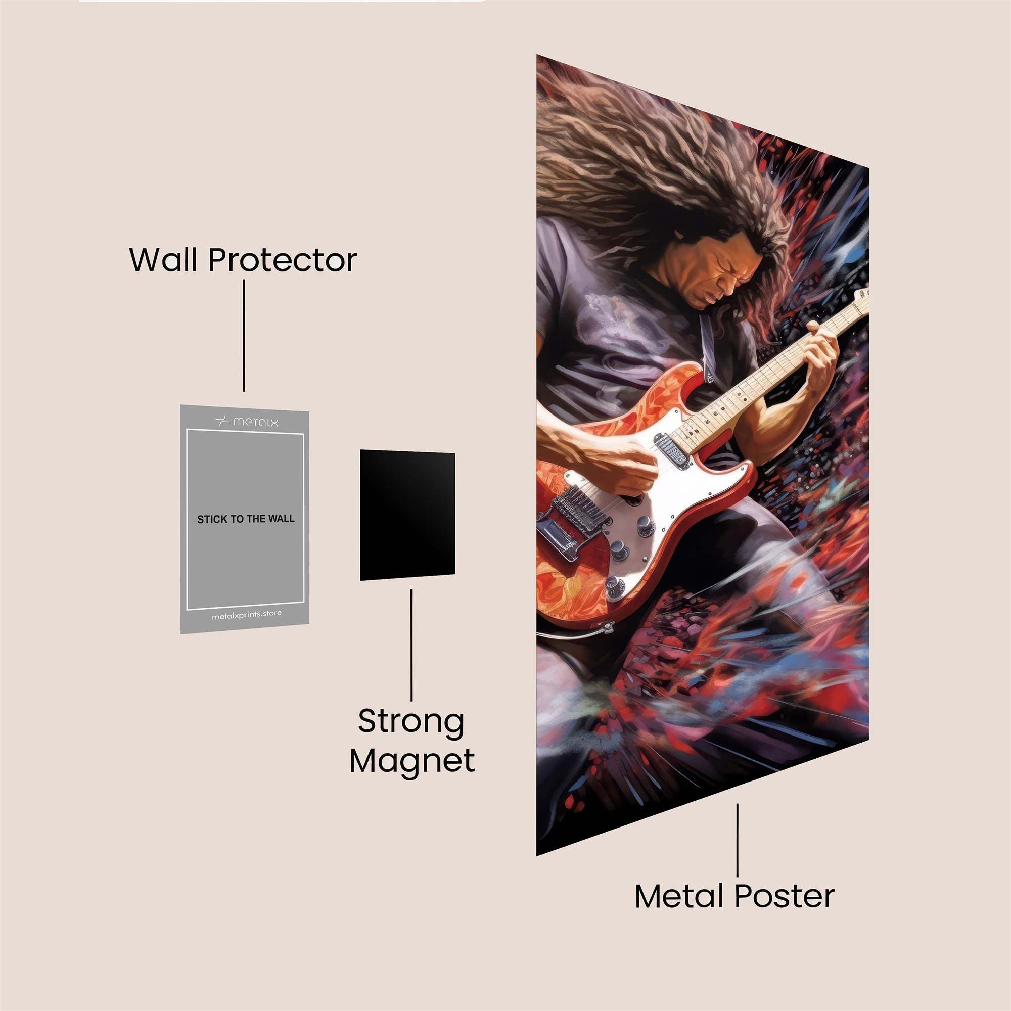 Guitar Blaze Safe Wall Magnetic / M