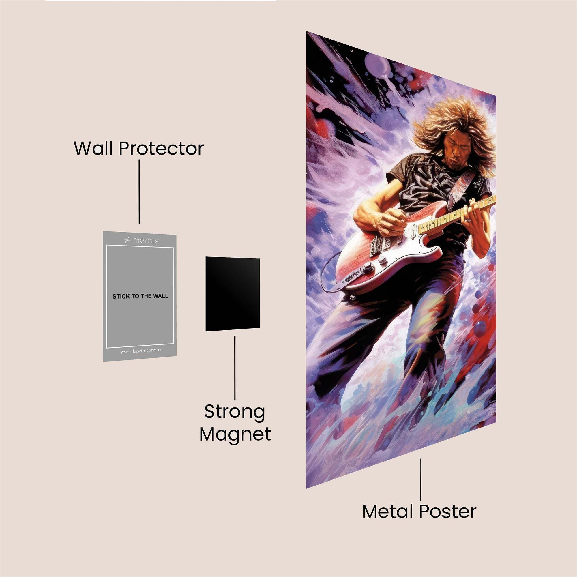 Guitar Frenzy Safe Wall Magnetic / M