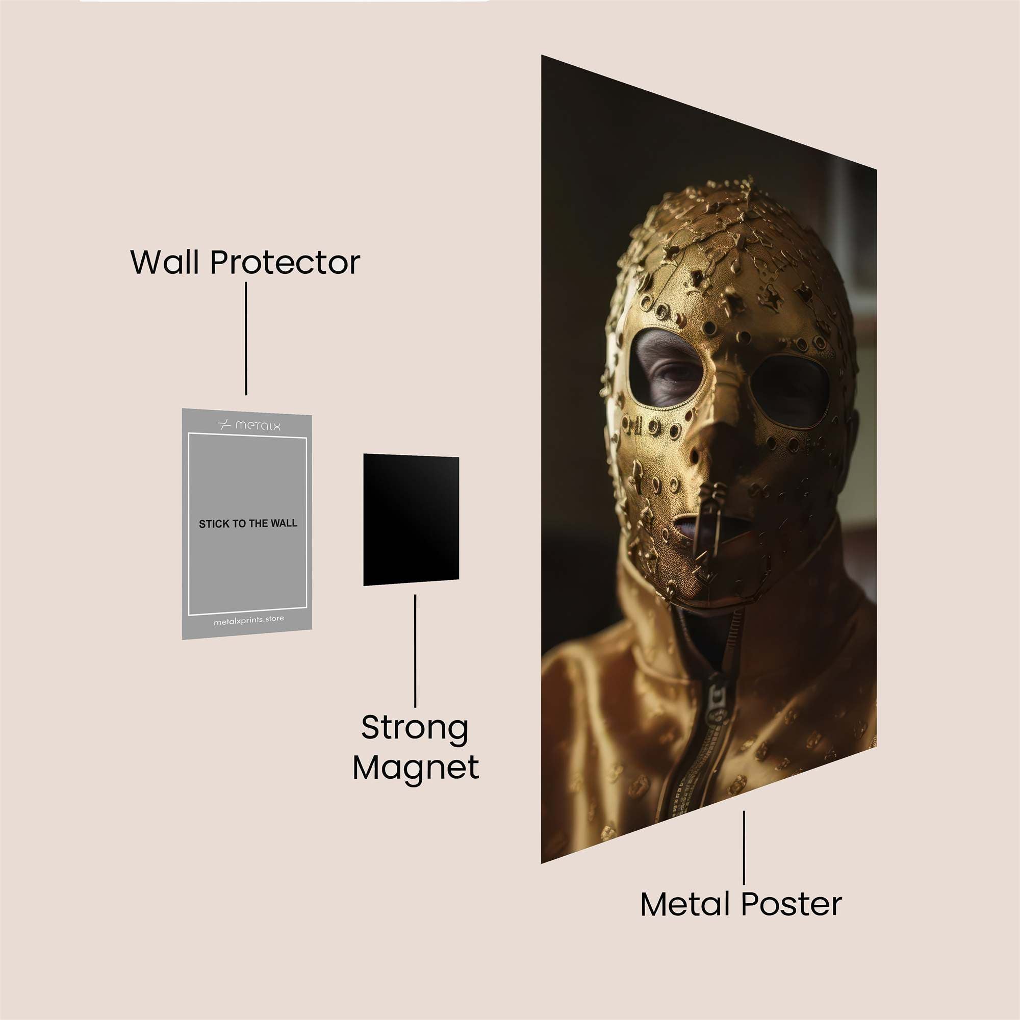 Golden Enigma Safe Wall Magnetic / M