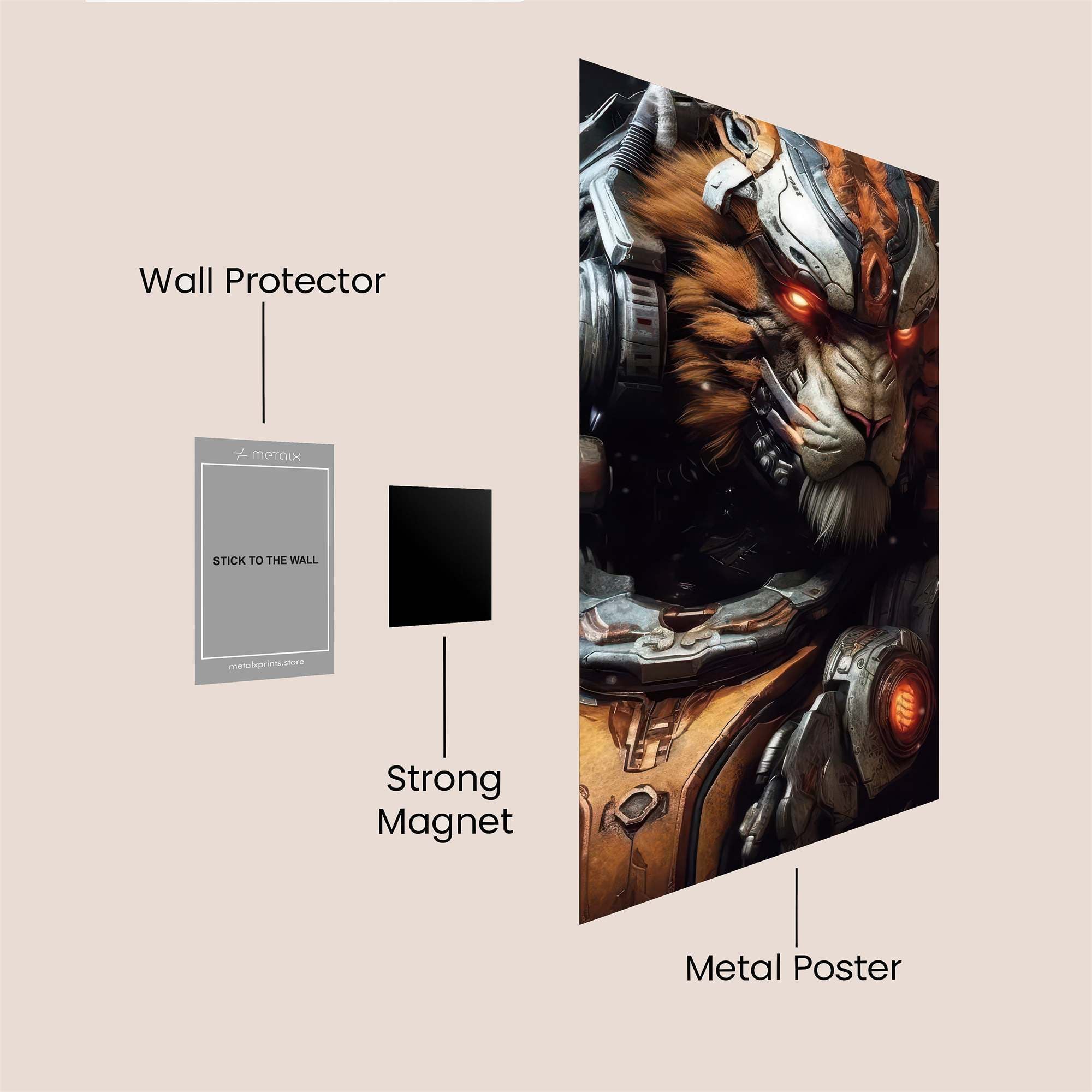 Tiger Fury Safe Wall Magnetic / M