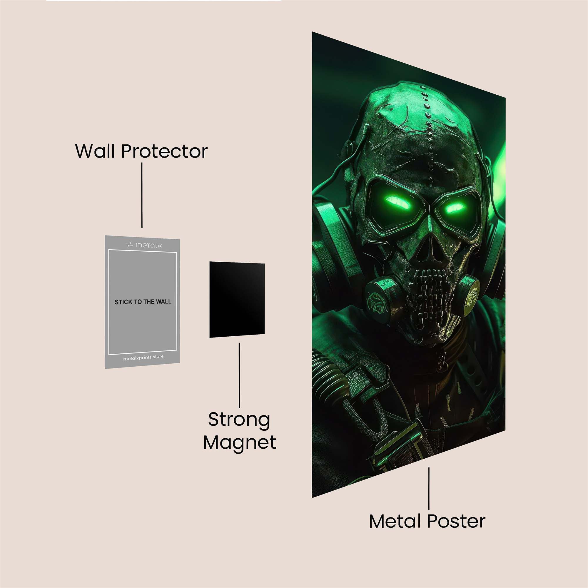 Skull Sentinel Safe Wall Magnetic / M