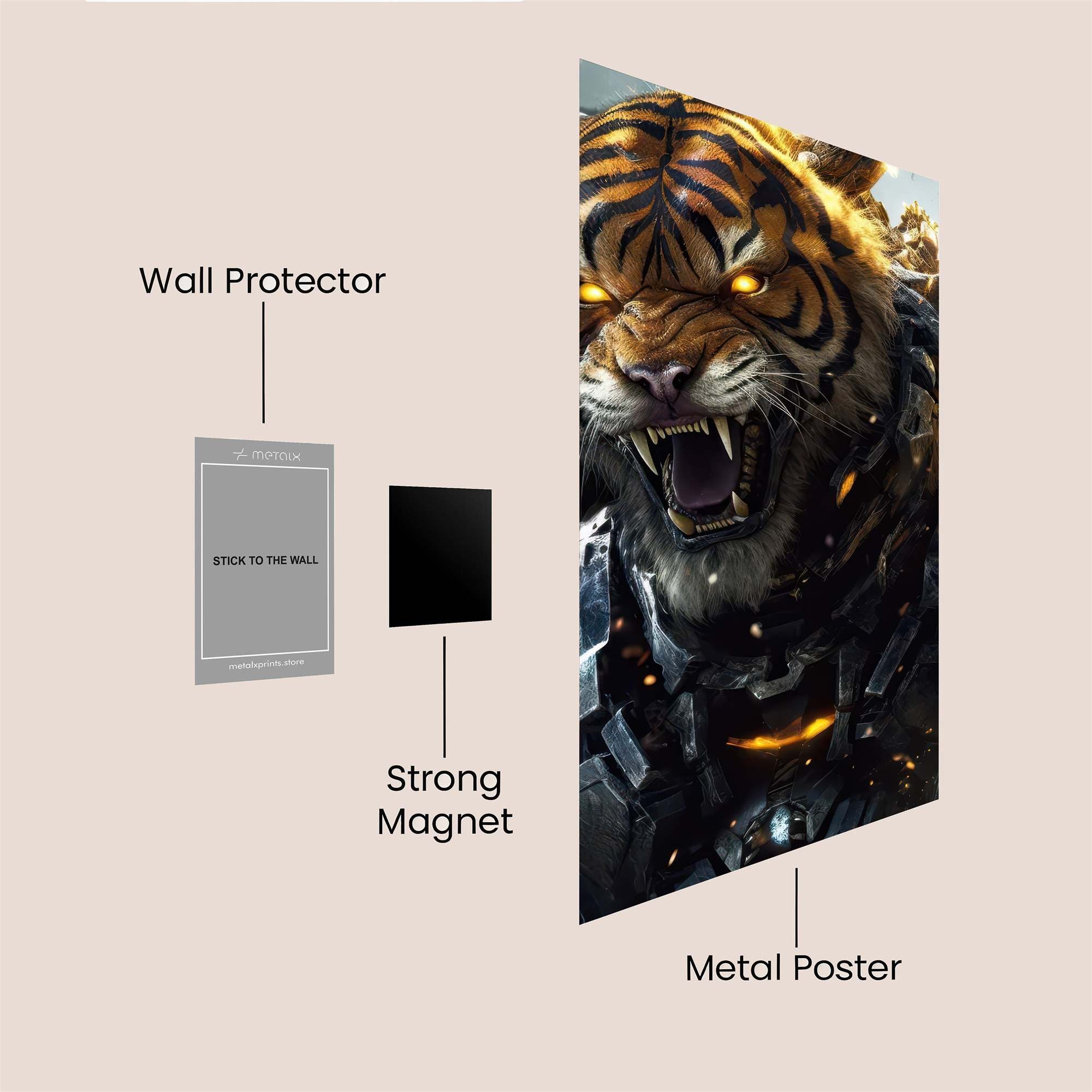 Tiger Rage Safe Wall Magnetic / M