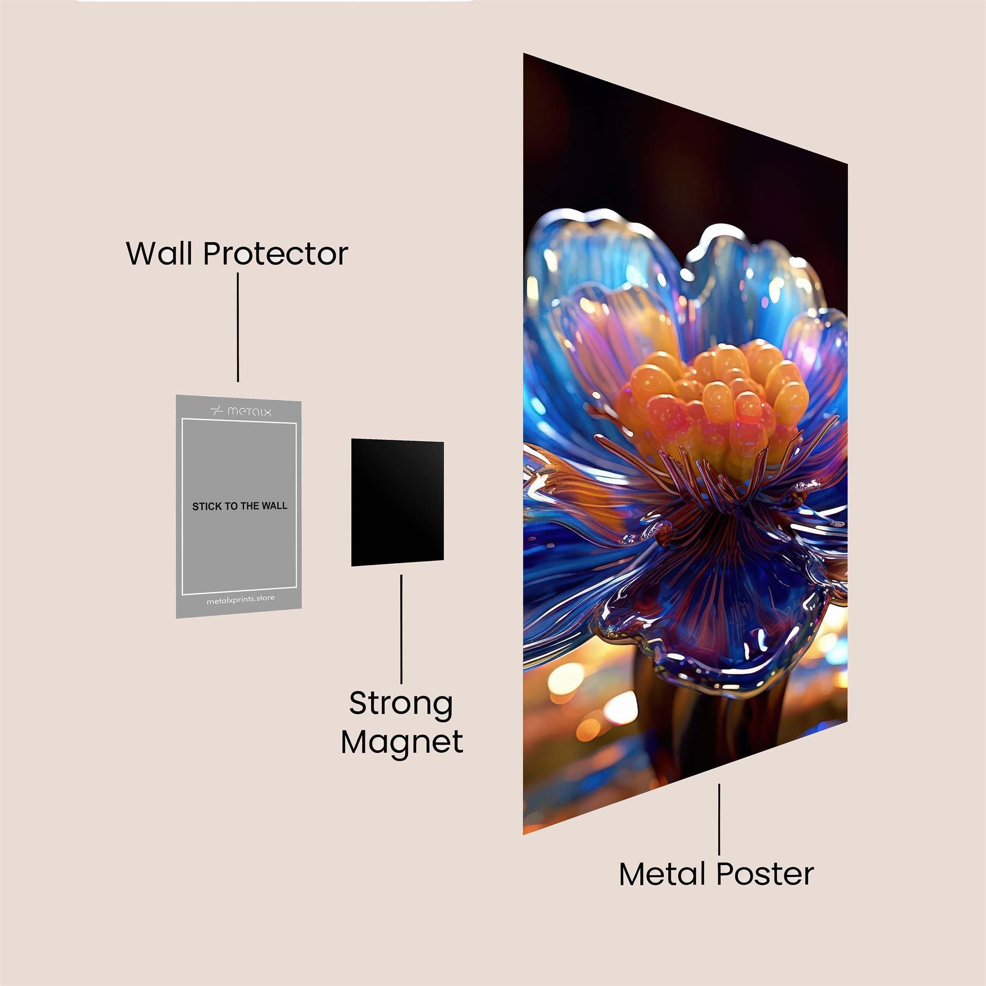 Glass Elegance Safe Wall Magnetic / M