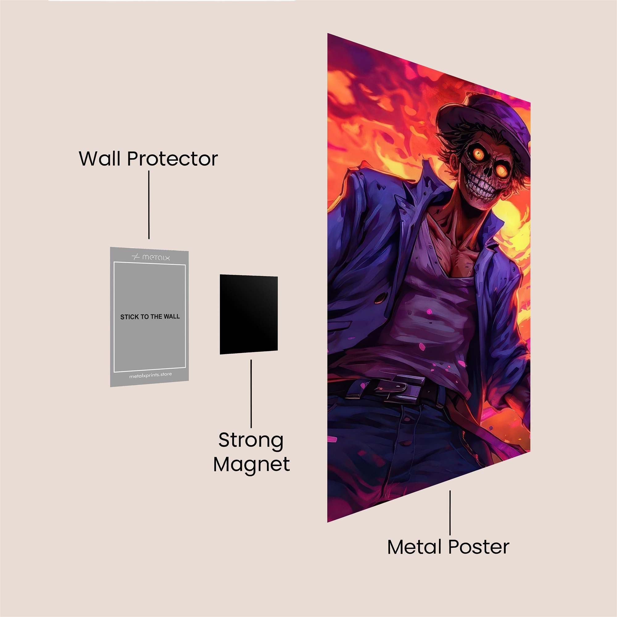 Skeleton Swagger Safe Wall Magnetic / M