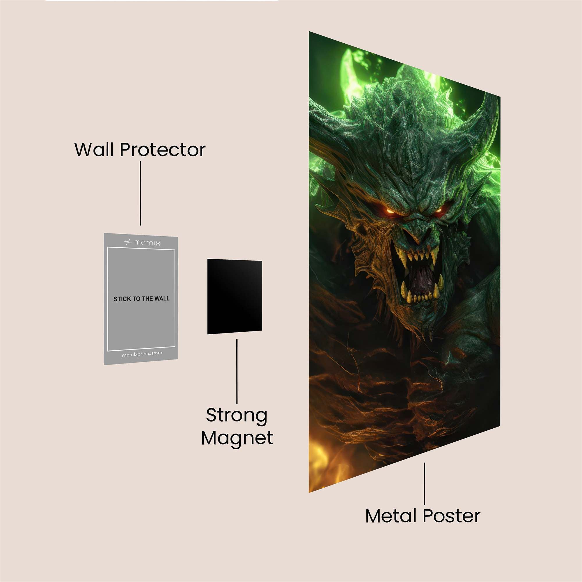 Demon Rage Safe Wall Magnetic / M