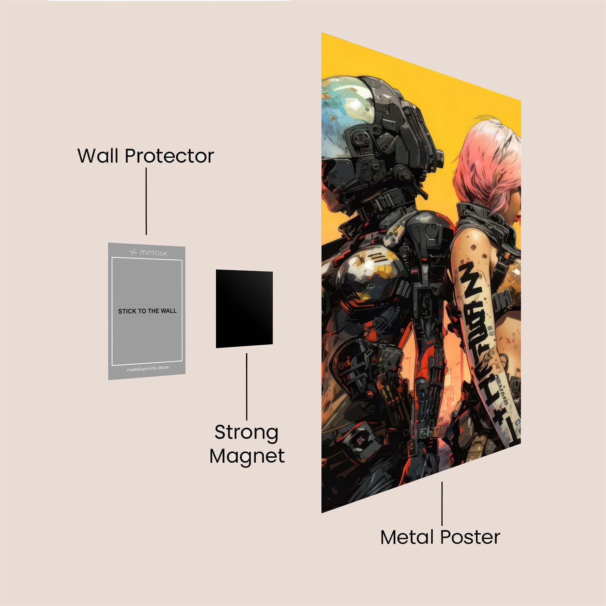 Cyberpunk Fusion Safe Wall Magnetic / M